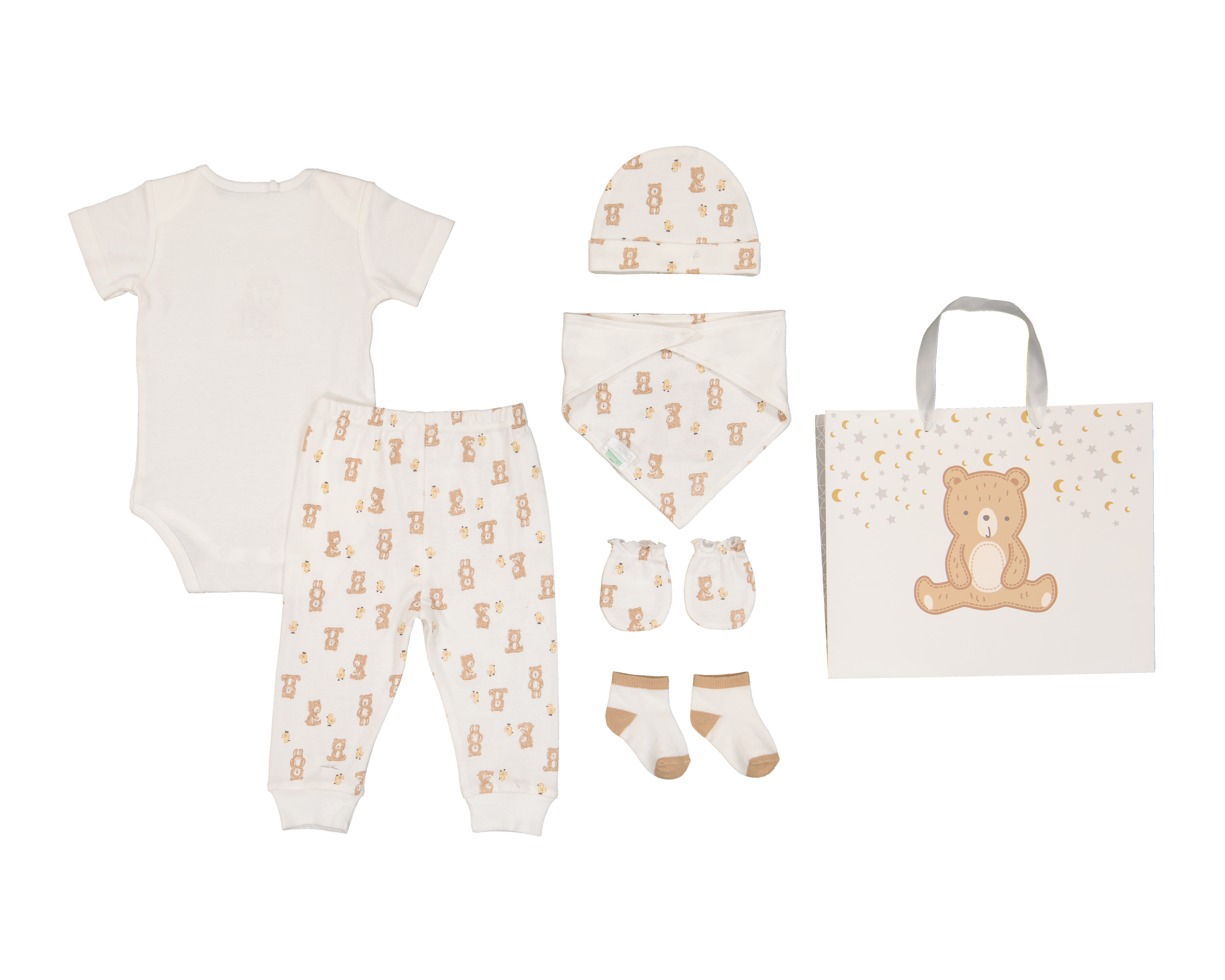 Foto 3 pulgar | Foto 2 | Conjunto de Algodón para Bebé Niño Baby Colors 7 Piezas