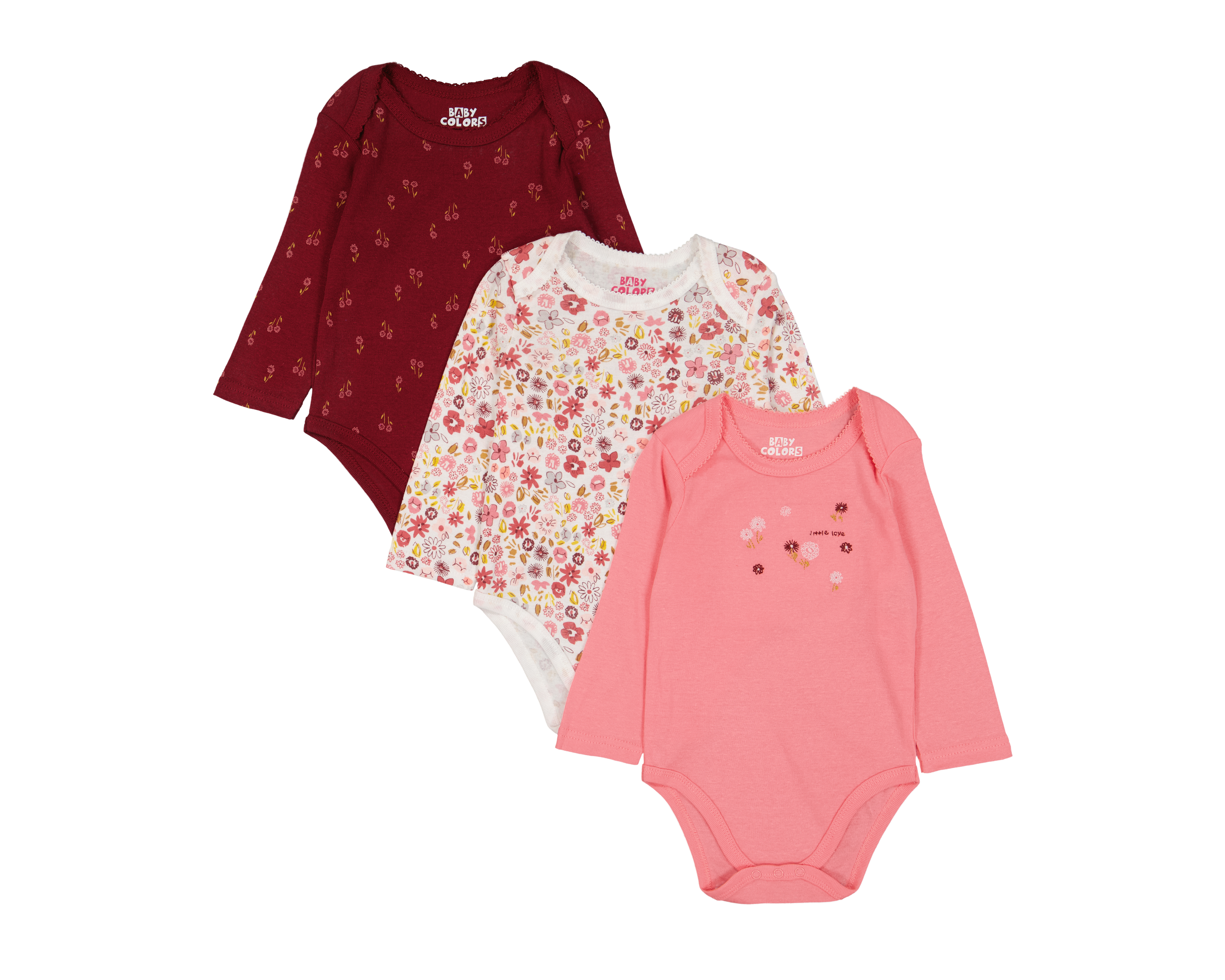 Pañalero para Bebé Niña Baby Colors de Algodón 3 Piezas