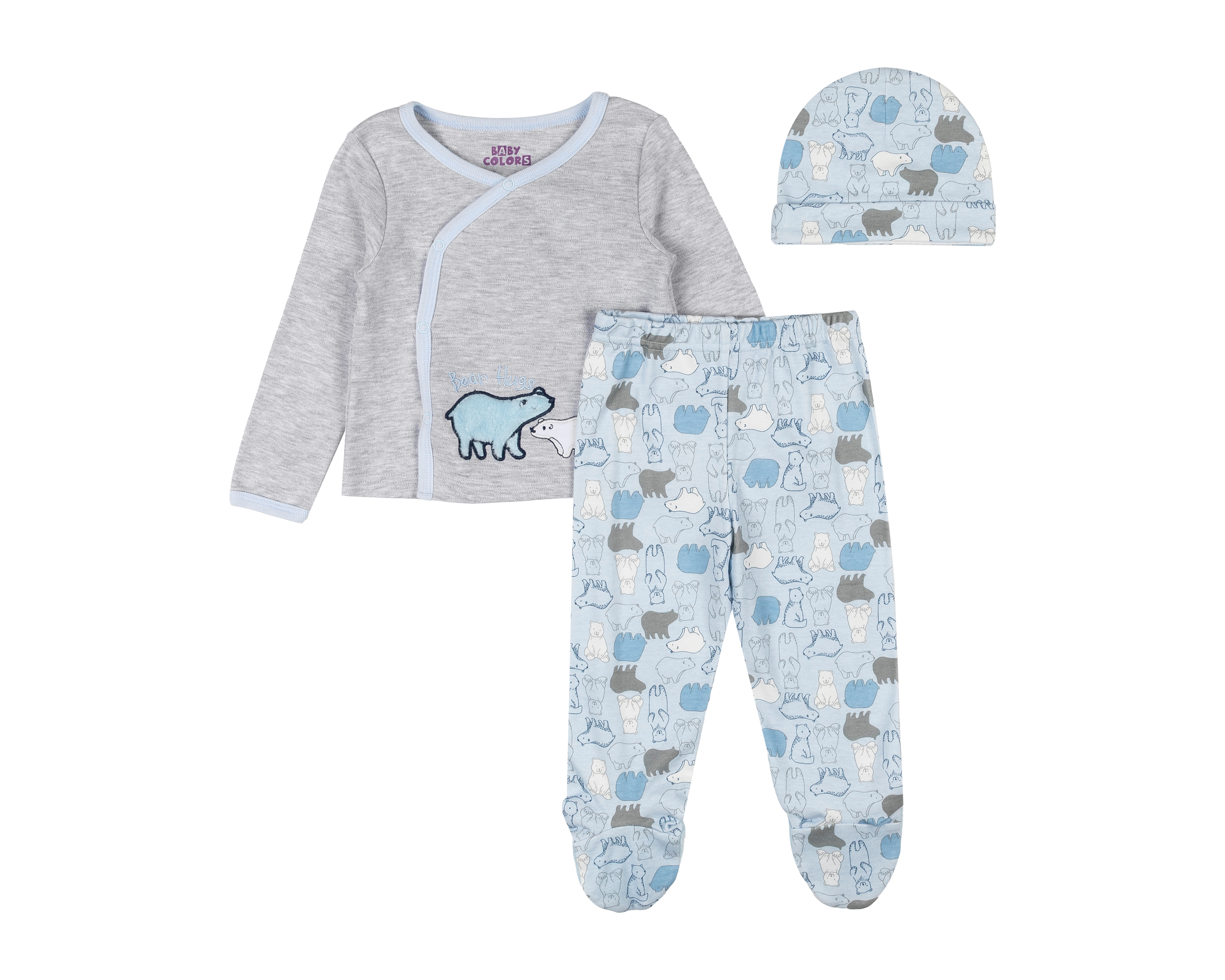 Foto 1 | Foto 1 | Conjunto para Bebé Niño Baby Colors 3 Piezas