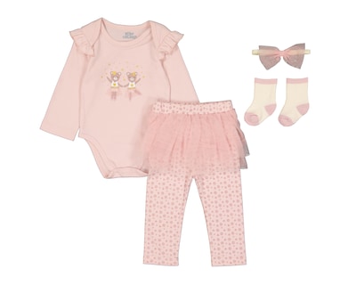 Foto 1 | Foto 1 | Conjunto de Algodón para Bebé Niña Baby Colors 4 Piezas