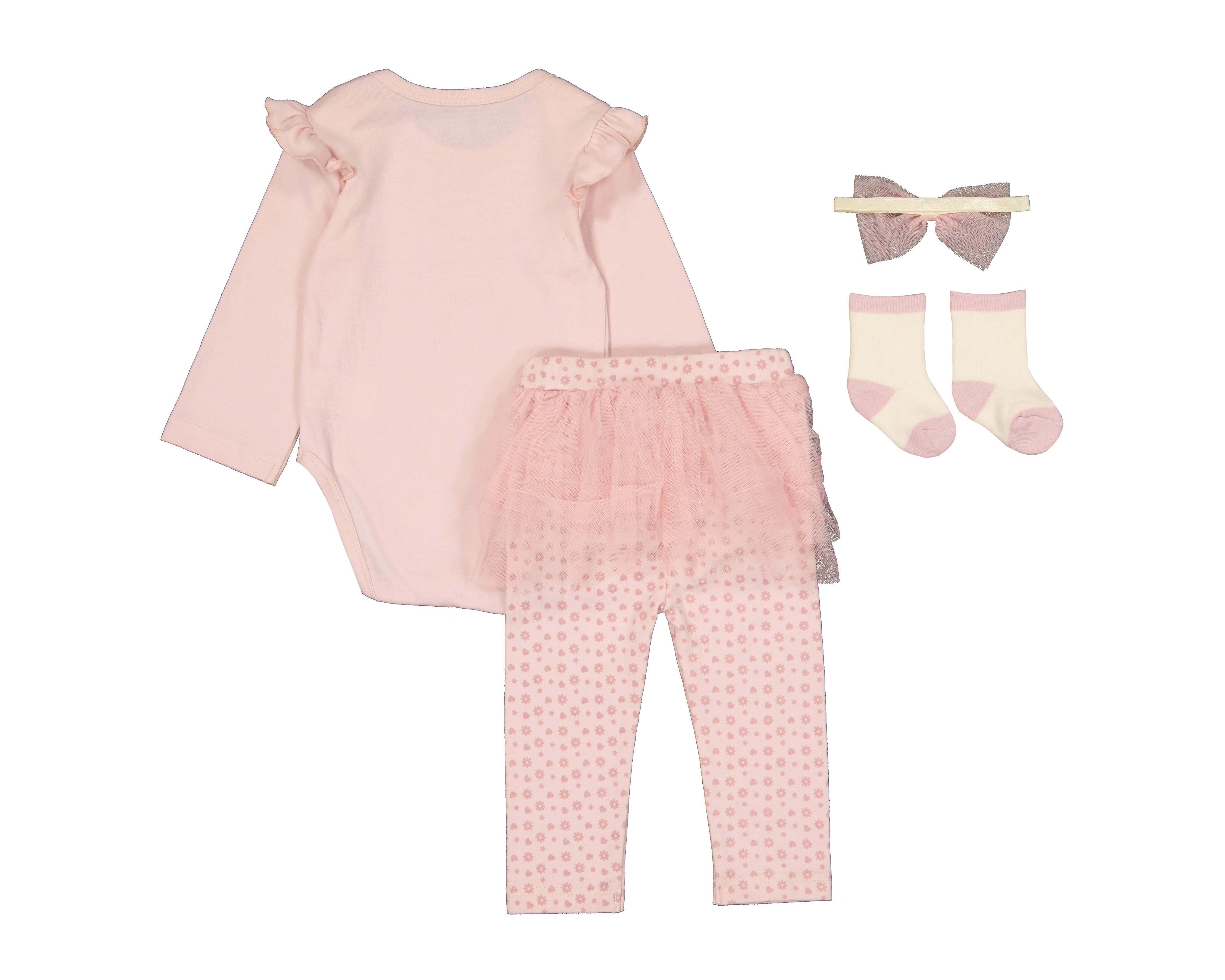 Foto 3 pulgar | Foto 2 | Conjunto de Algodón para Bebé Niña Baby Colors 4 Piezas