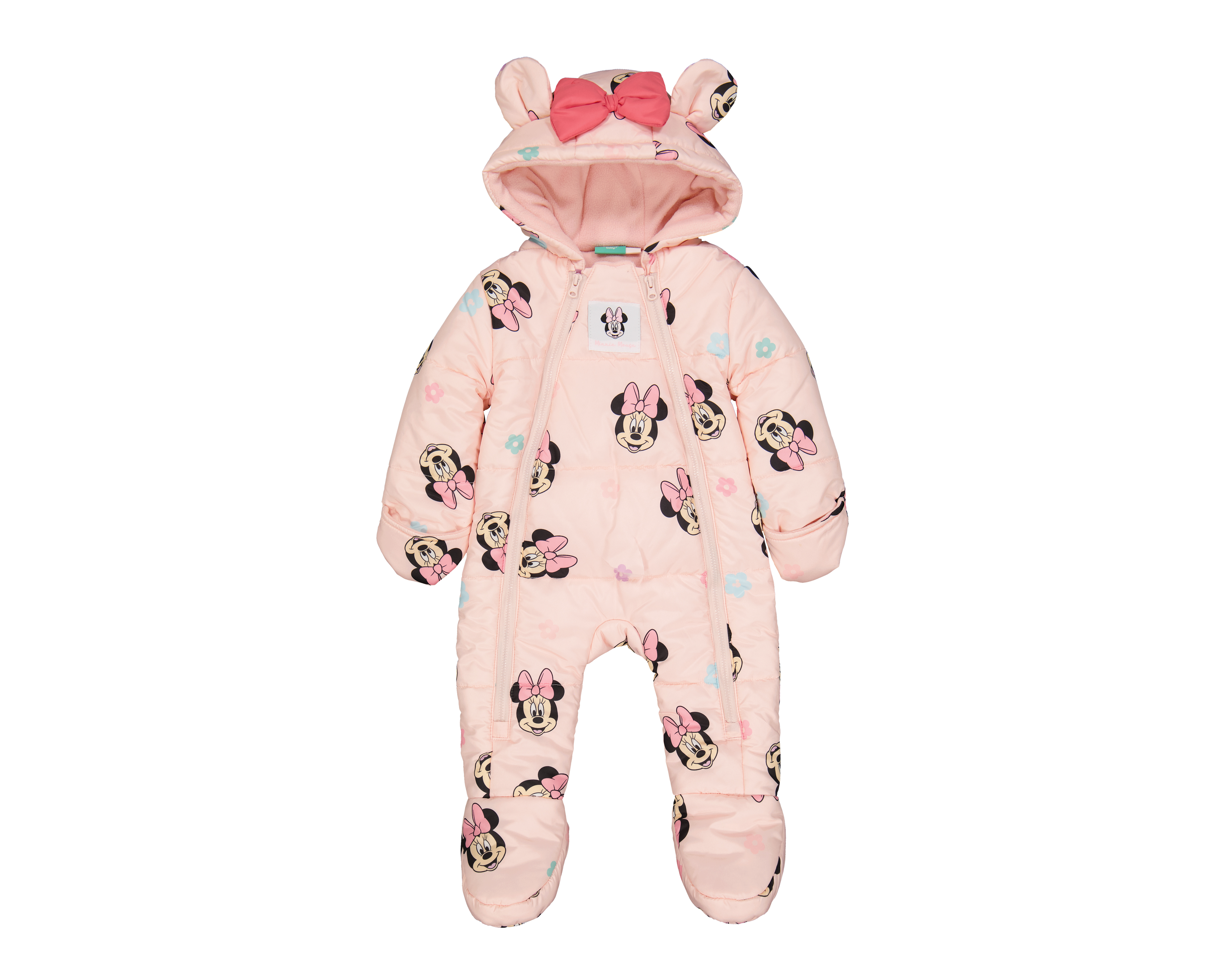 Foto 2 pulgar | Foto 1 | Mameluco para Bebé Niña Disney con Capucha