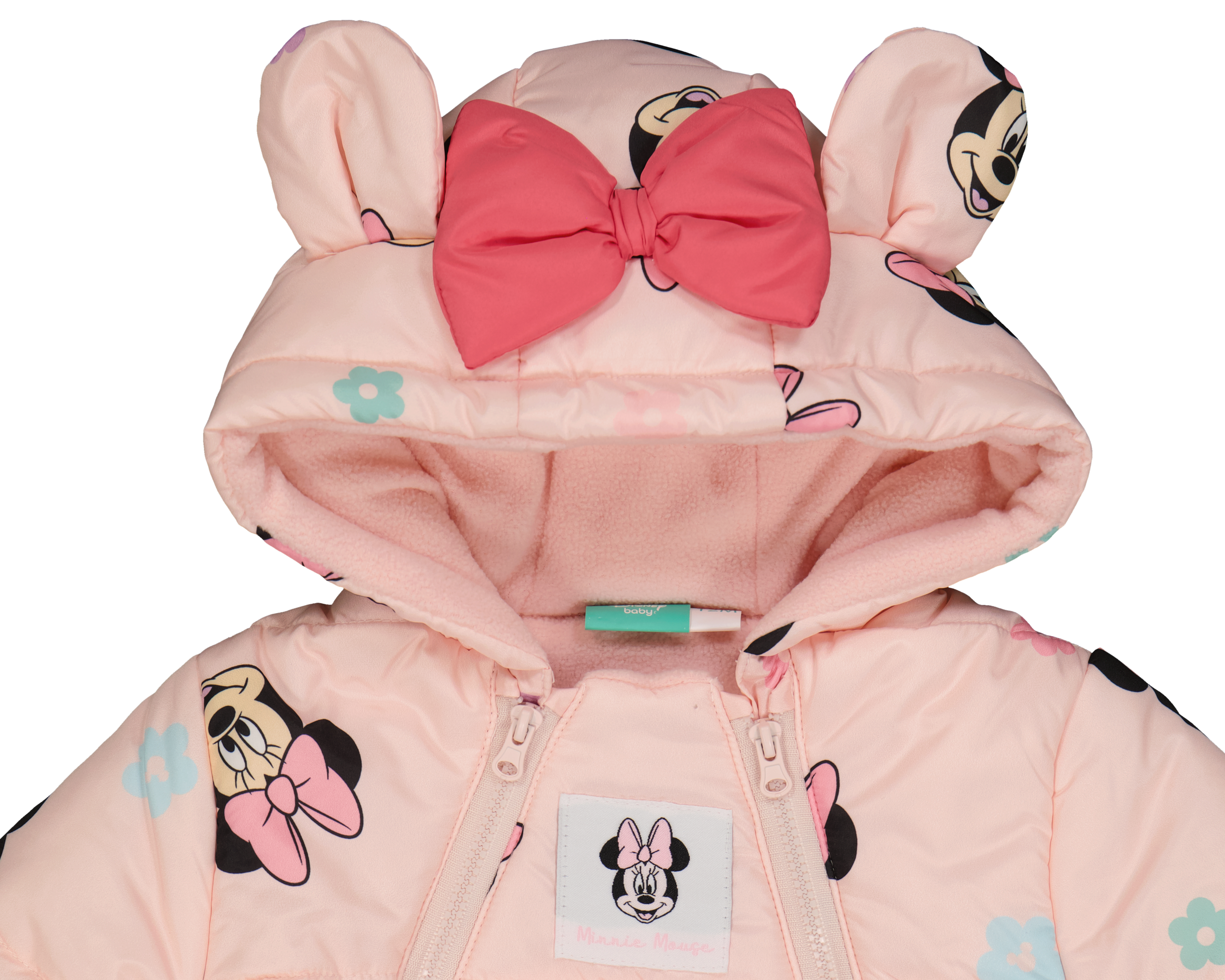 Foto 4 pulgar | Foto 3 | Mameluco para Bebé Niña Disney con Capucha