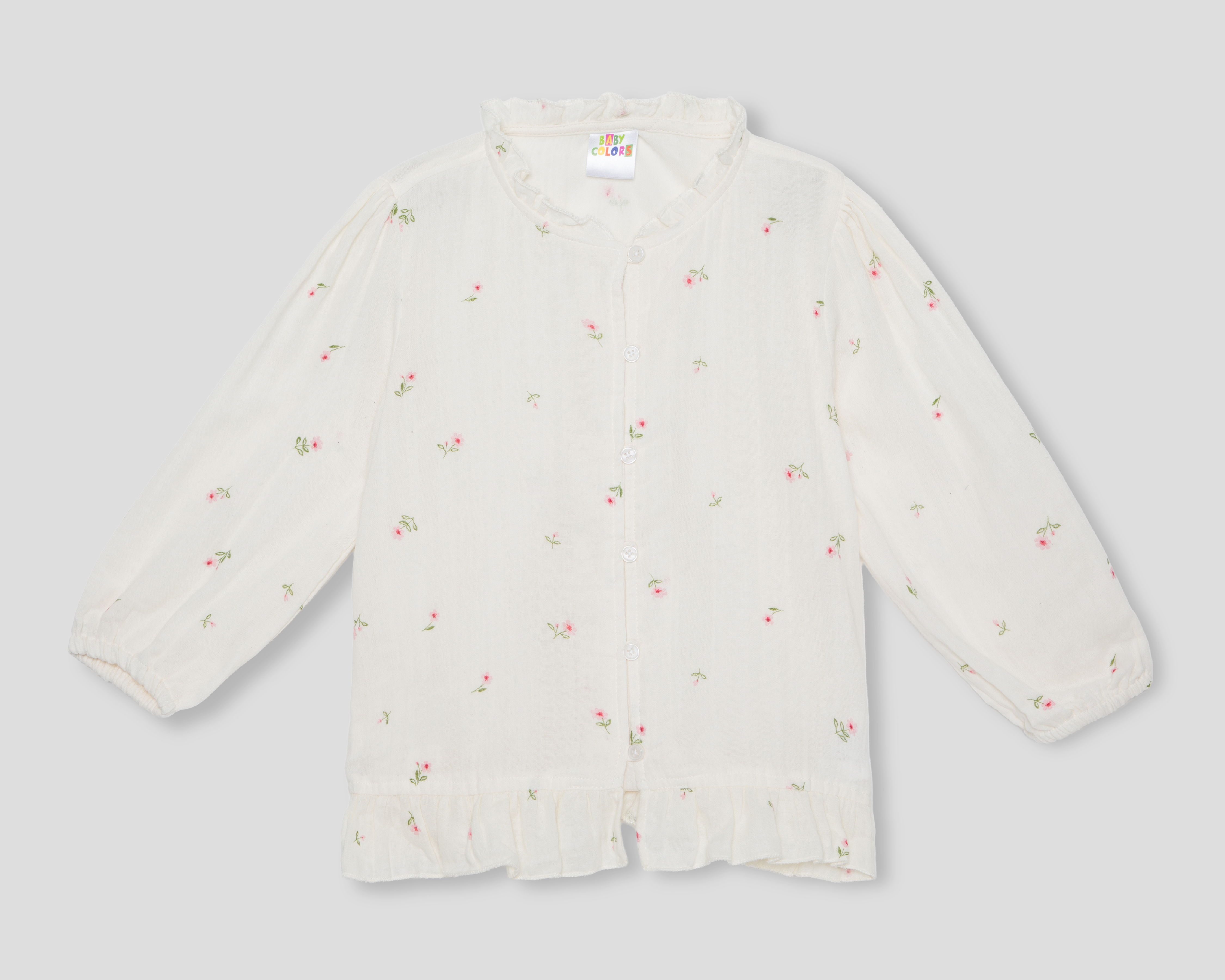 Blusa para Bebé Niña Baby Colors de Algodón Manga Larga