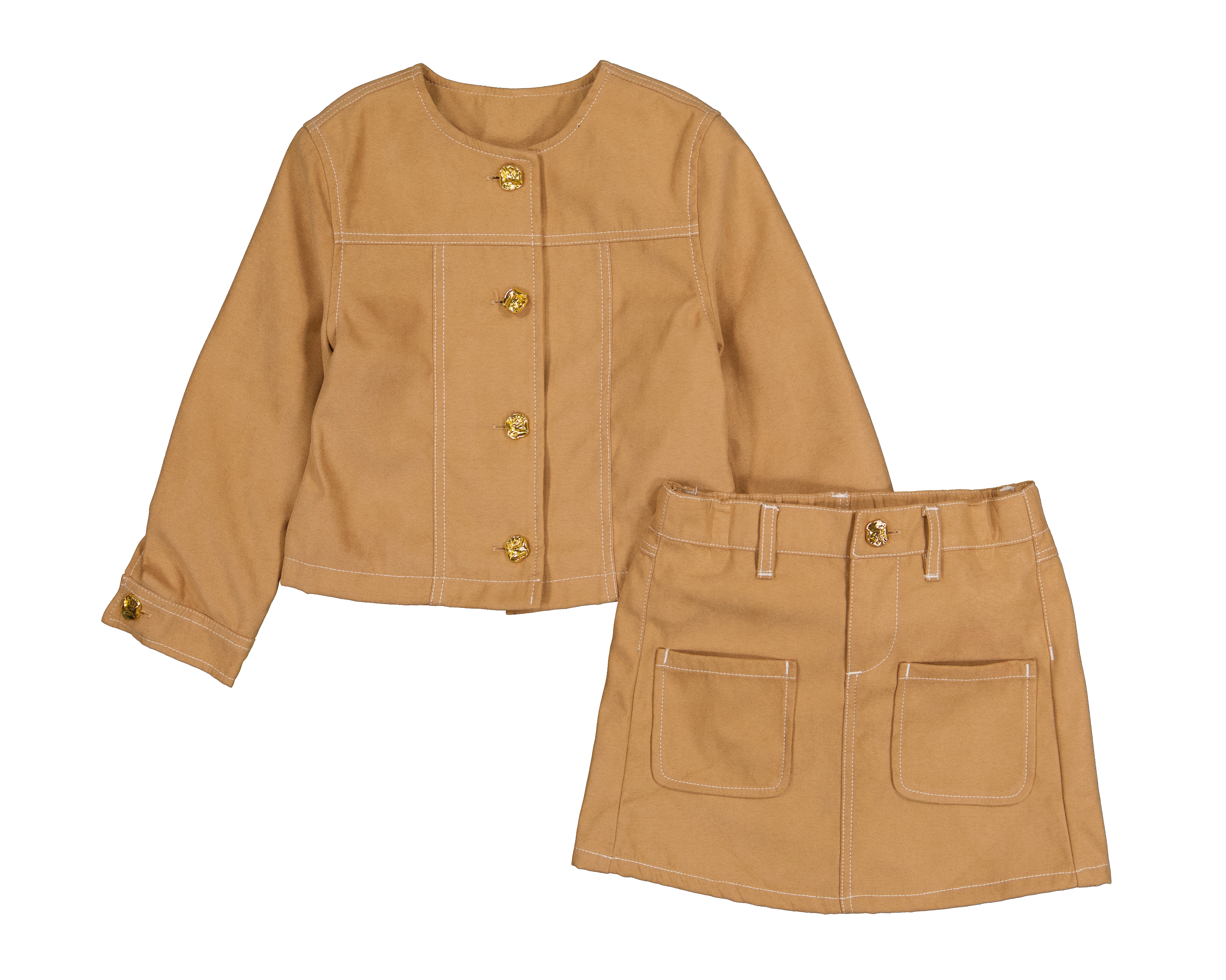 Foto 2 pulgar | Foto 1 | Chamarra y Falda para Bebé Niña Baby Colors