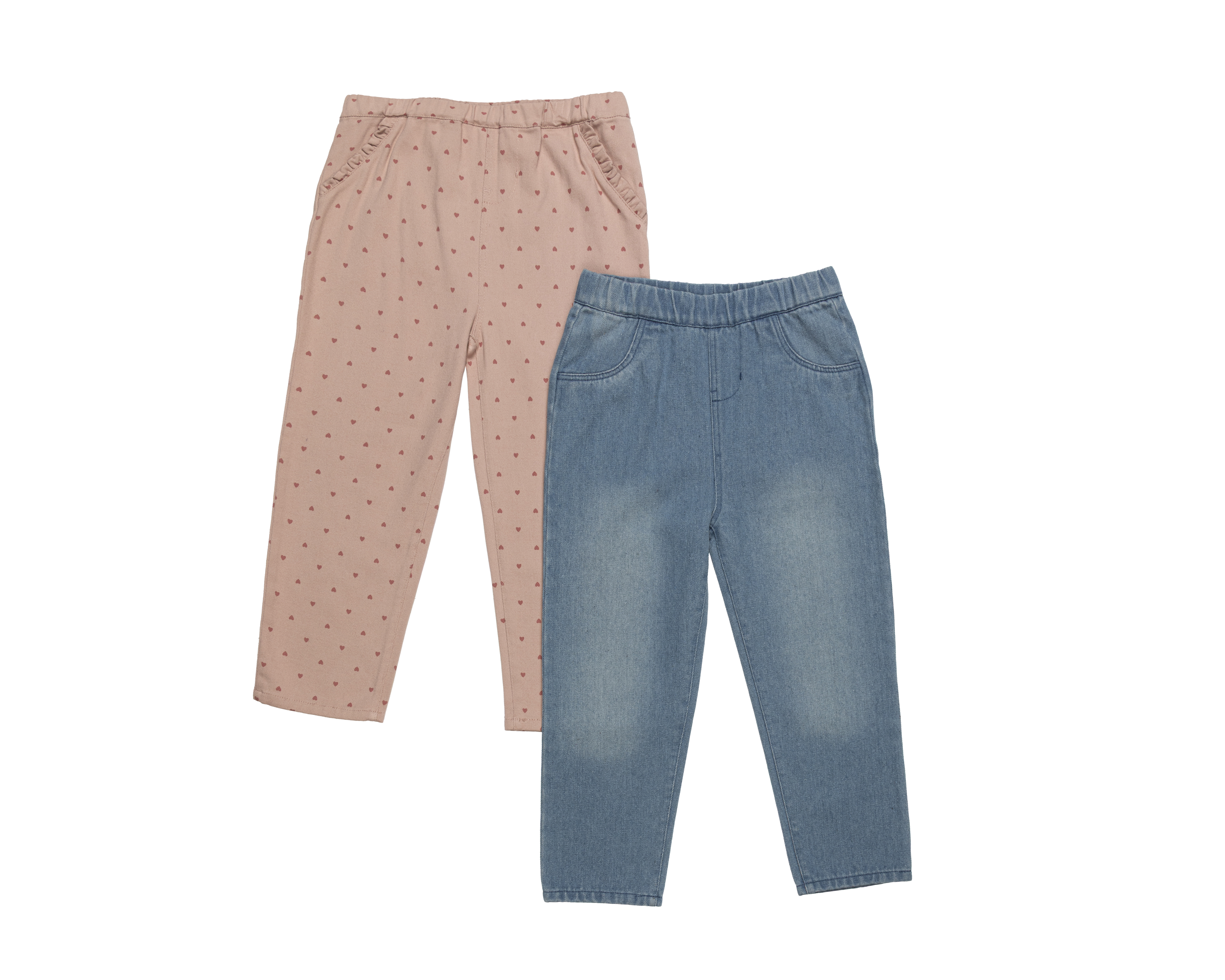 Pantalón para Bebé Niña Baby Colors de Algodón 2 Piezas