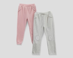 Pantalón para Bebé Niña Baby Colors con Pretina Elástica 2 Piezas