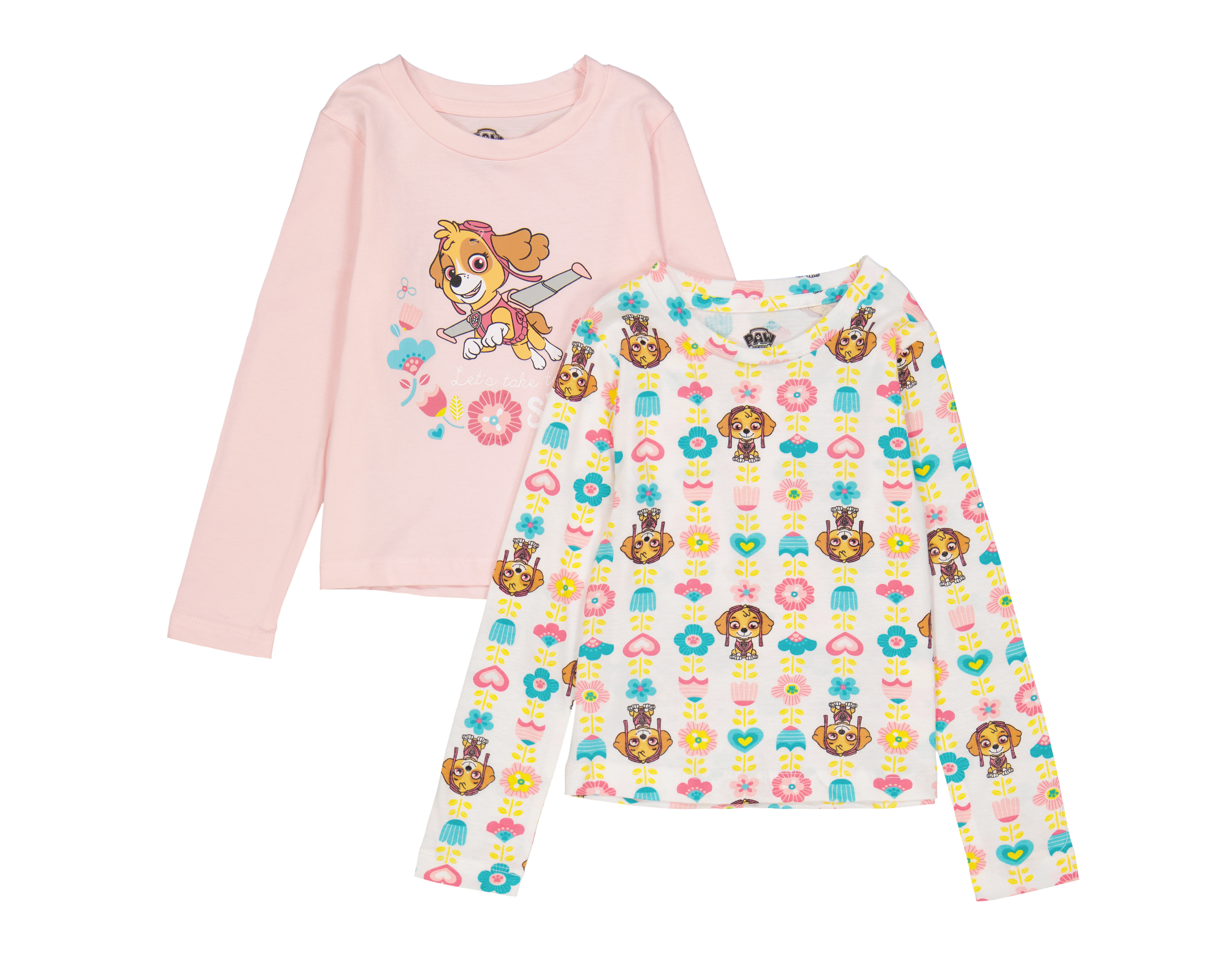 Foto 2 pulgar | Foto 1 | Playera para Bebé Niña Paw Patrol de Algodón Manga Larga 2 Piezas