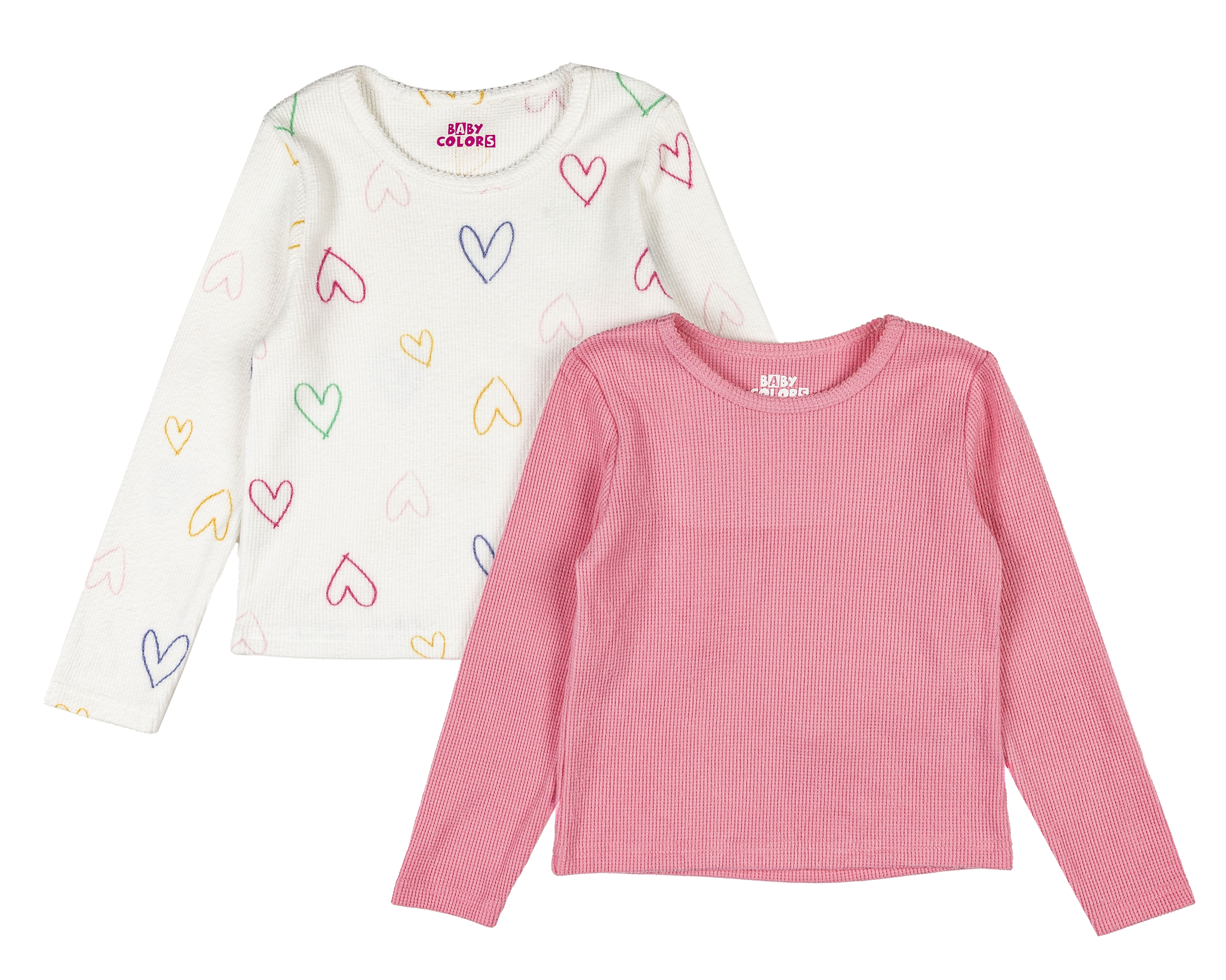 Foto 1 | Foto 1 | Playera para Bebé Niña Baby Colors Manga Larga 2 Piezas