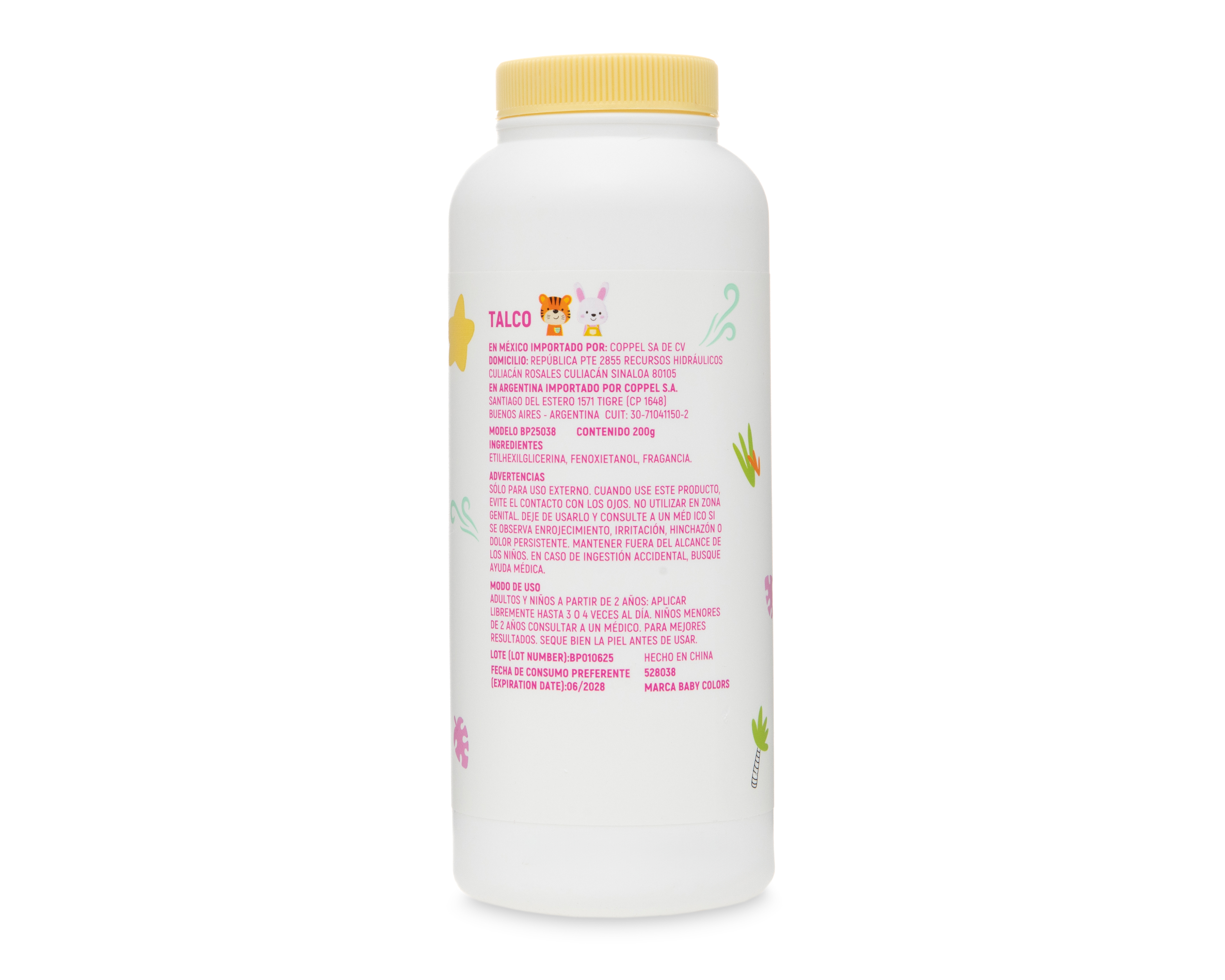 Foto 2 | Foto 2 | Talco para Bebé Baby Colors Previene Irritación 200 g