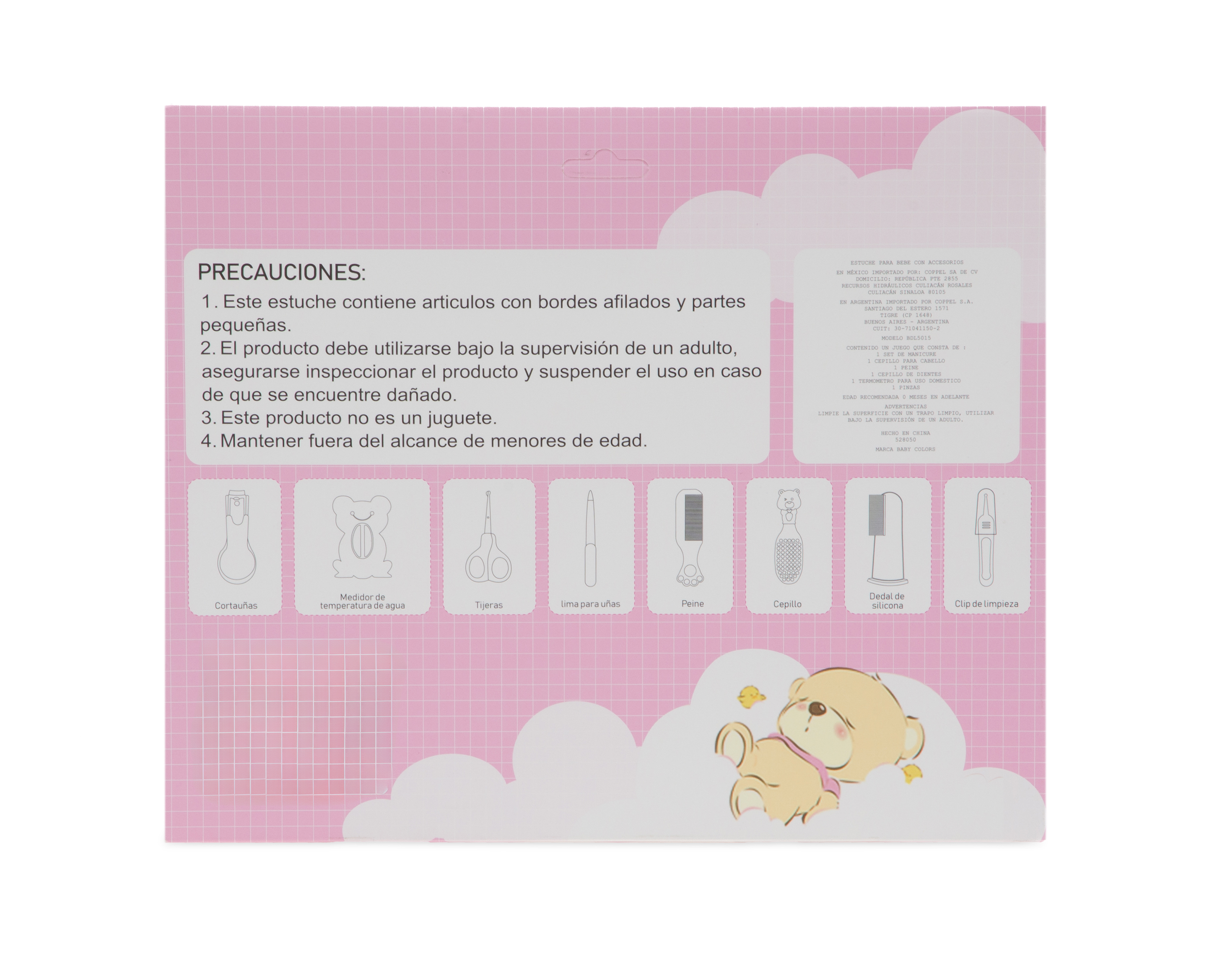 Foto 5 | Foto 5 | Estuche de Aseo y Cuidado para Bebé Baby Colors 8 Piezas