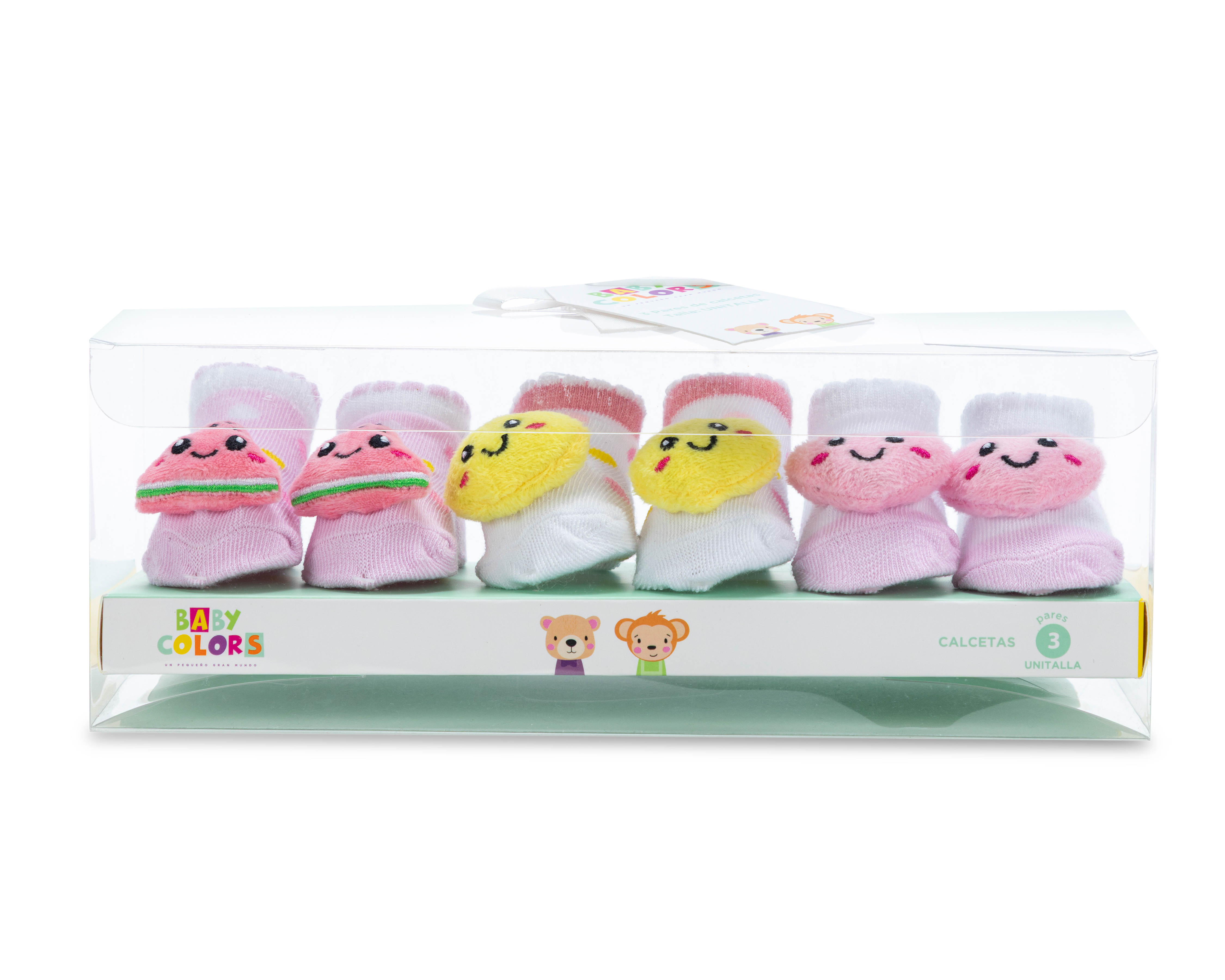 Calcetas para Bebé Niña Baby Colors 3 Pares