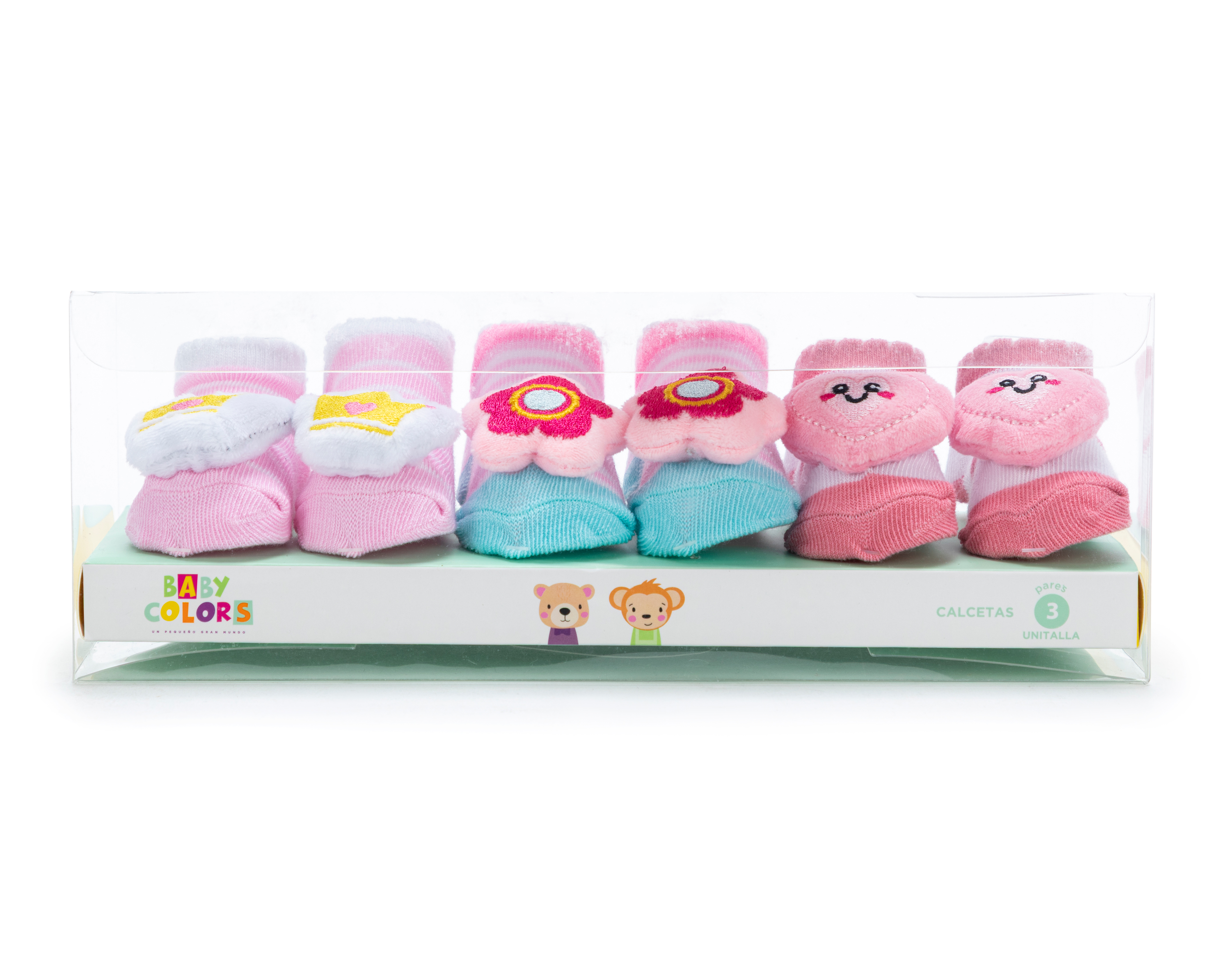 Calcetas para Bebé Niña Baby Colors 3 Pares