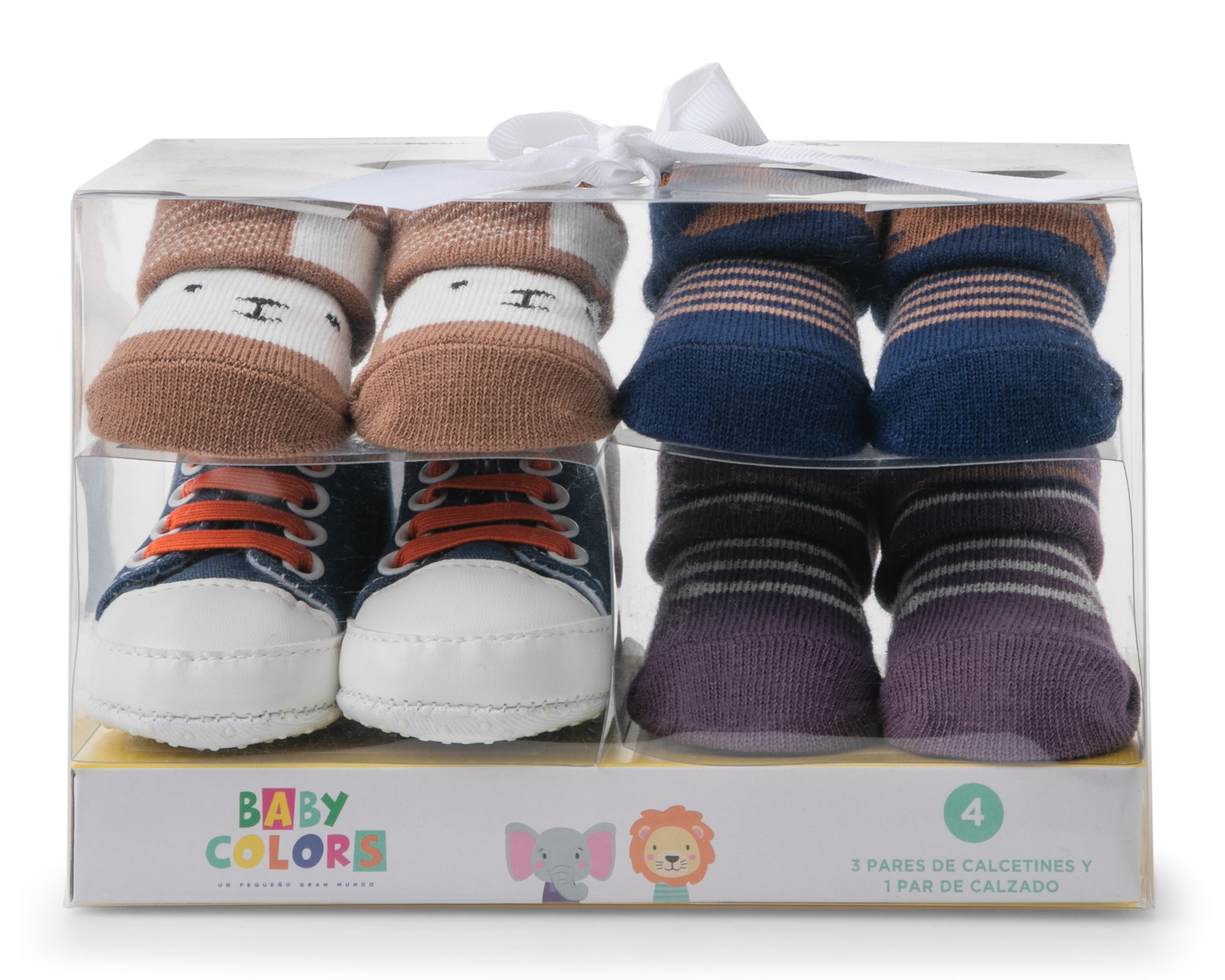 Foto 2 pulgar | Foto 1 | Calcetines para Bebé Niño Baby Colors 3 pares y Calzado