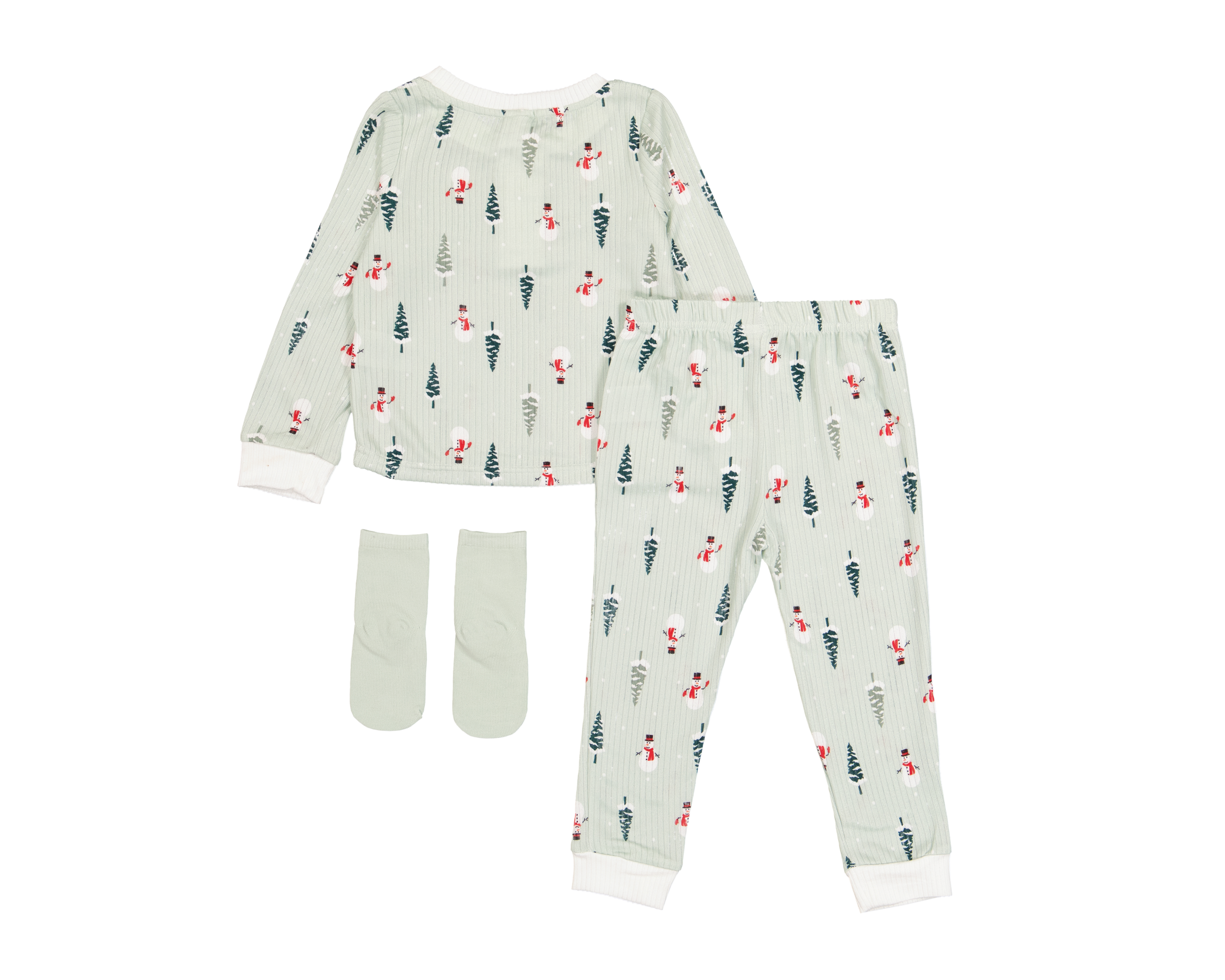 Foto 3 pulgar | Foto 2 | Pijama con Calcetas para Bebé Niña Baby Colors Navideña