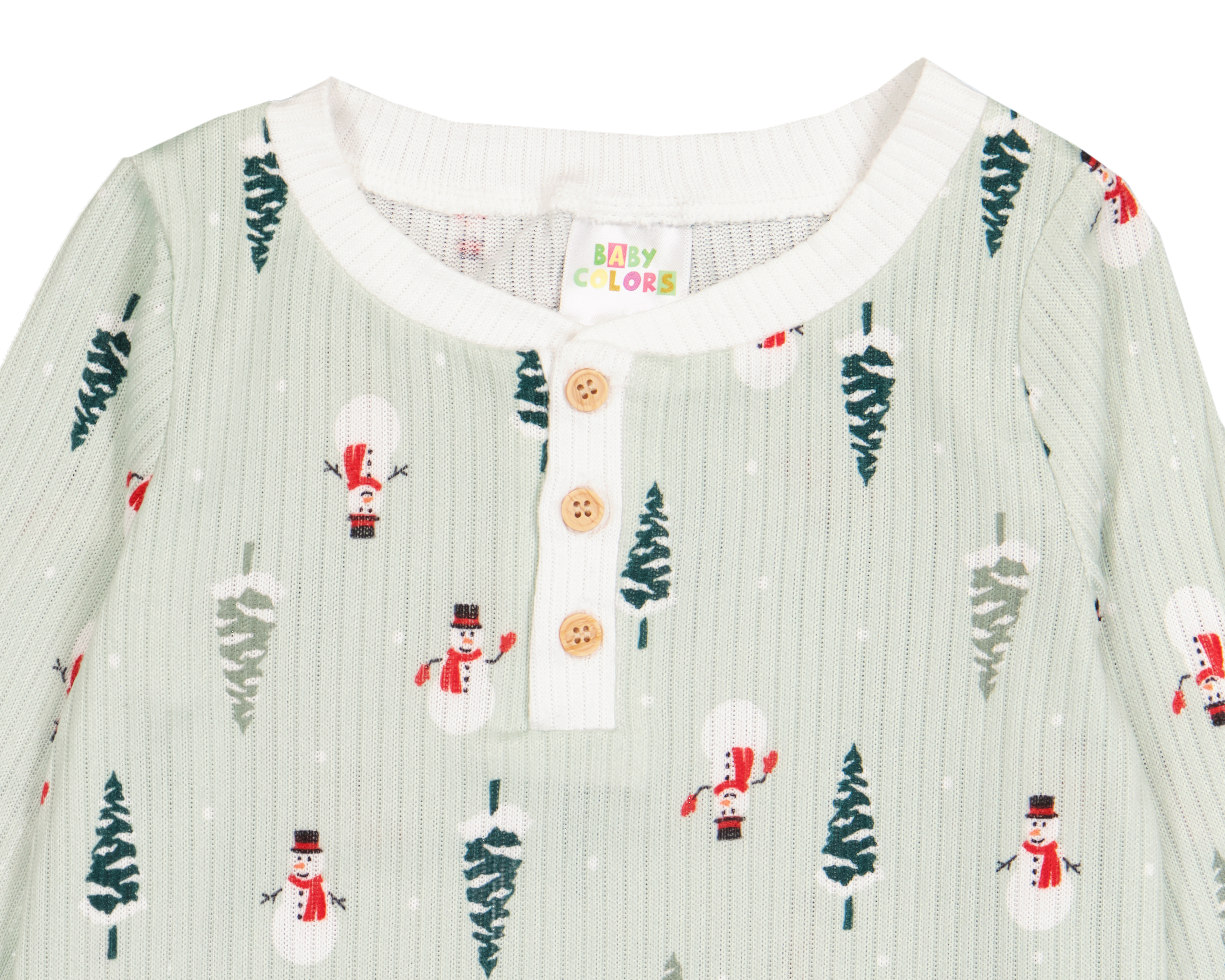 Foto 4 pulgar | Foto 3 | Pijama con Calcetas para Bebé Niña Baby Colors Navideña