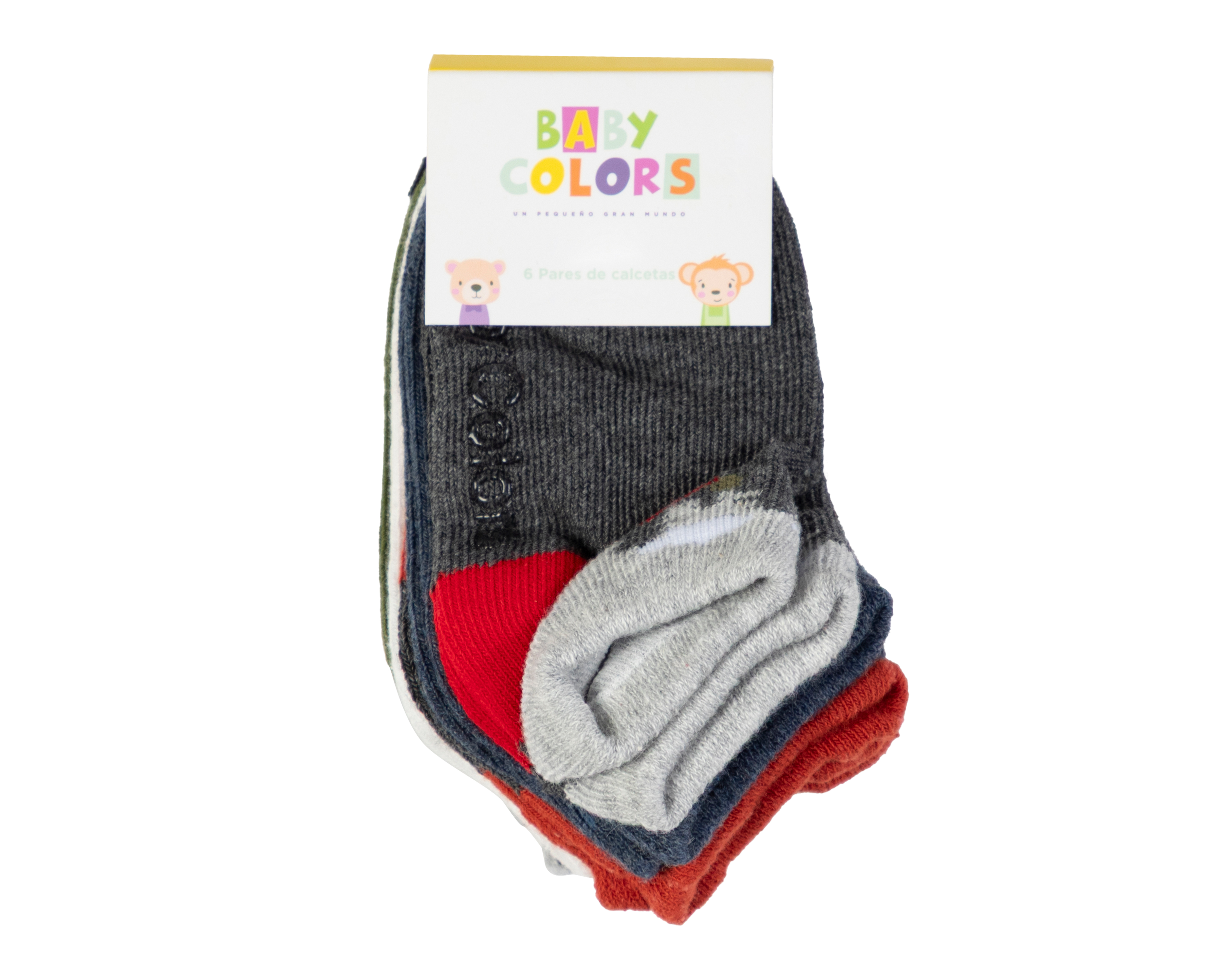 Foto 4 pulgar | Foto 3 | Calcetas para Bebé Niño Baby Colors 6 Pares