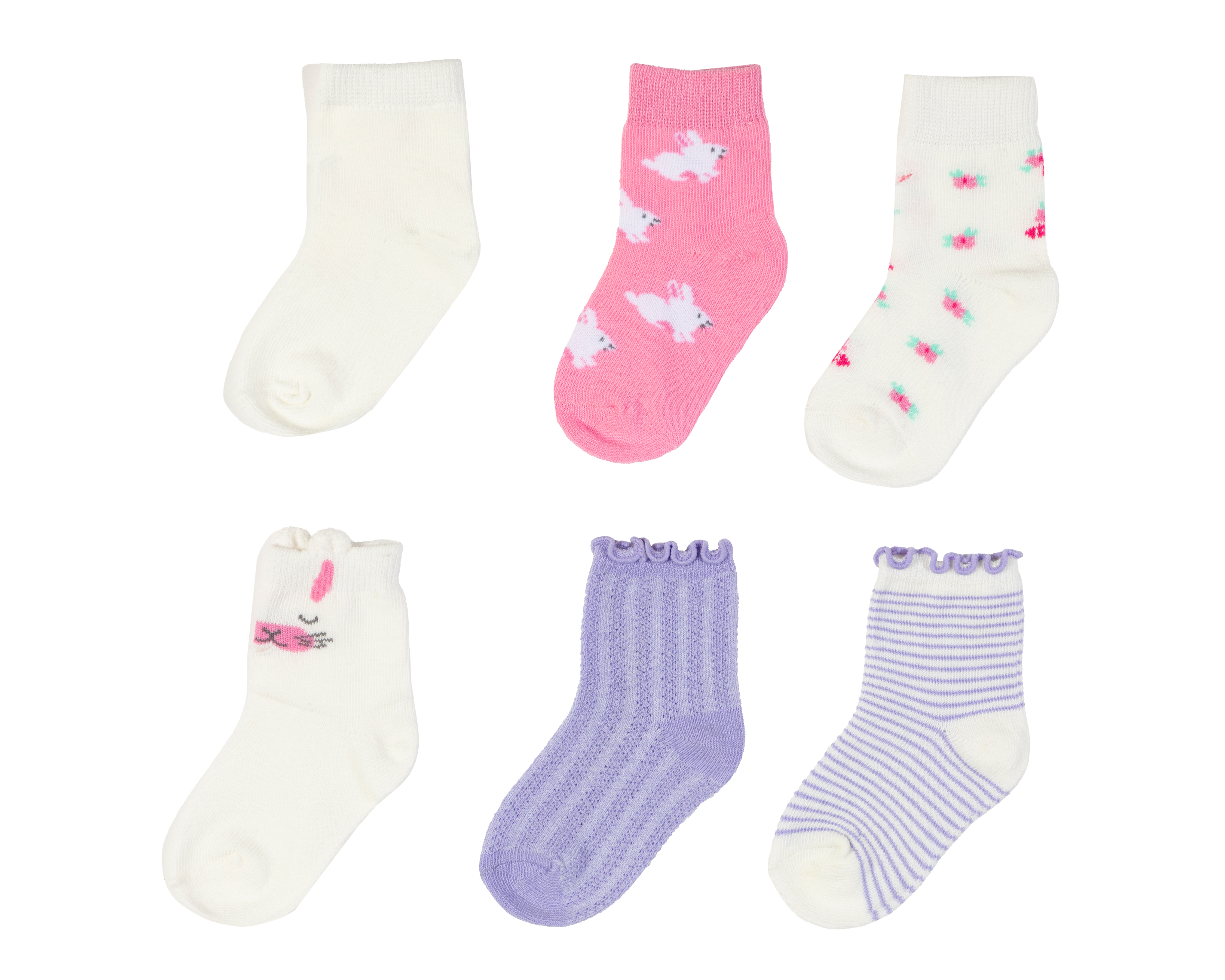 Foto 2 pulgar | Foto 1 | Calcetas para Bebé Niña Baby Colors 6 Pares