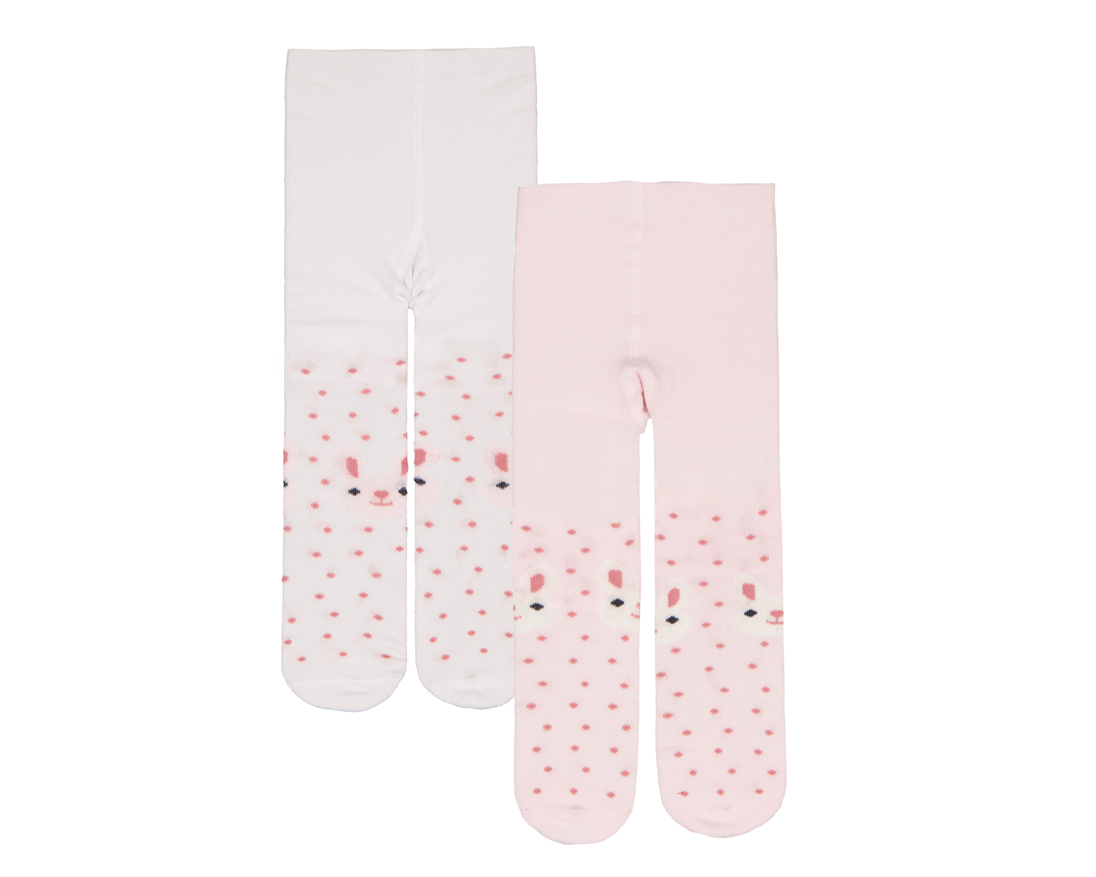 Foto 2 pulgar | Foto 1 | Mallas Rosas para Niña con Estampado de Puntos 2 Piezas