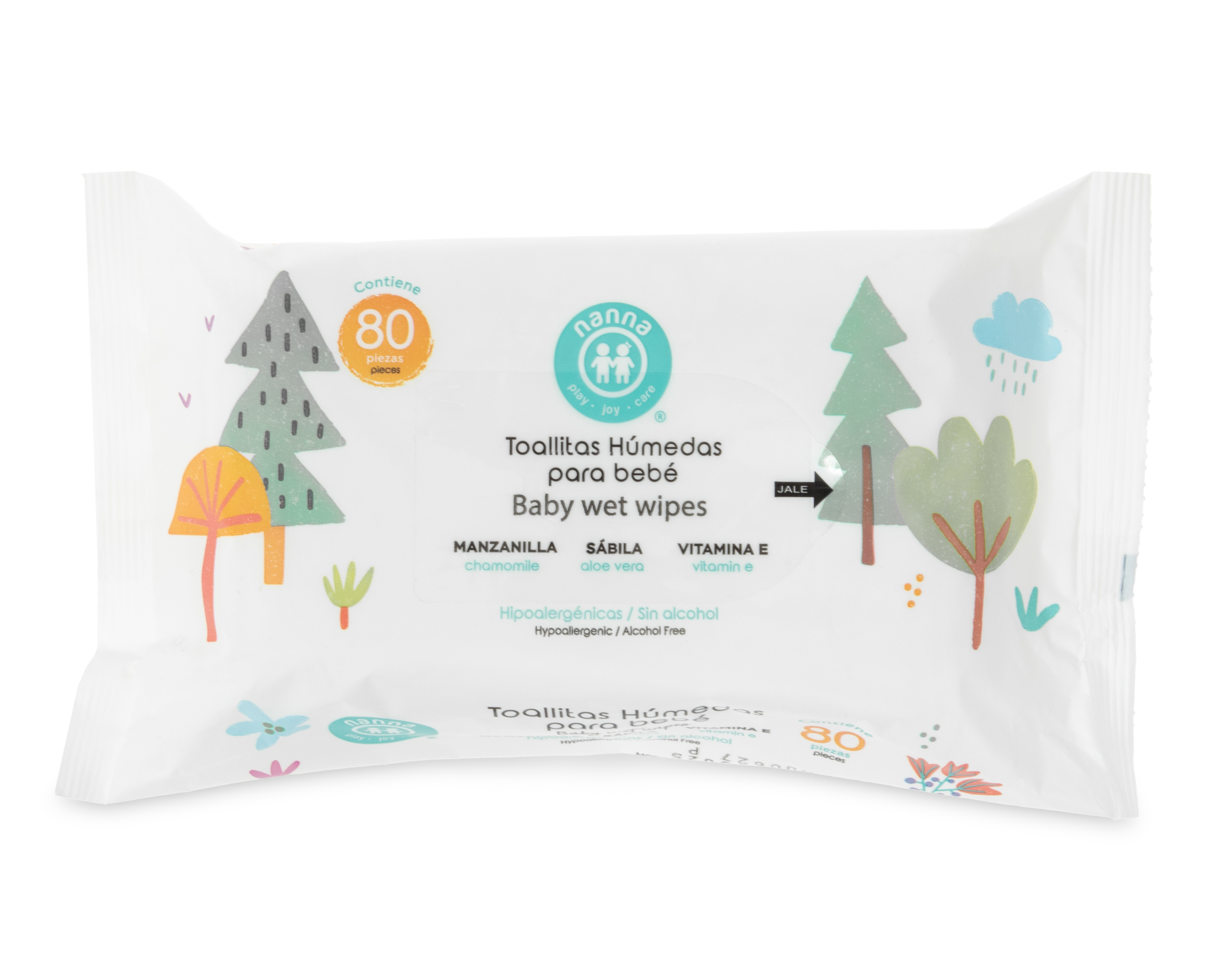 Foto 1 | Foto 1 | Toallitas para Bebé Nanna con Manzanilla 80 Piezas