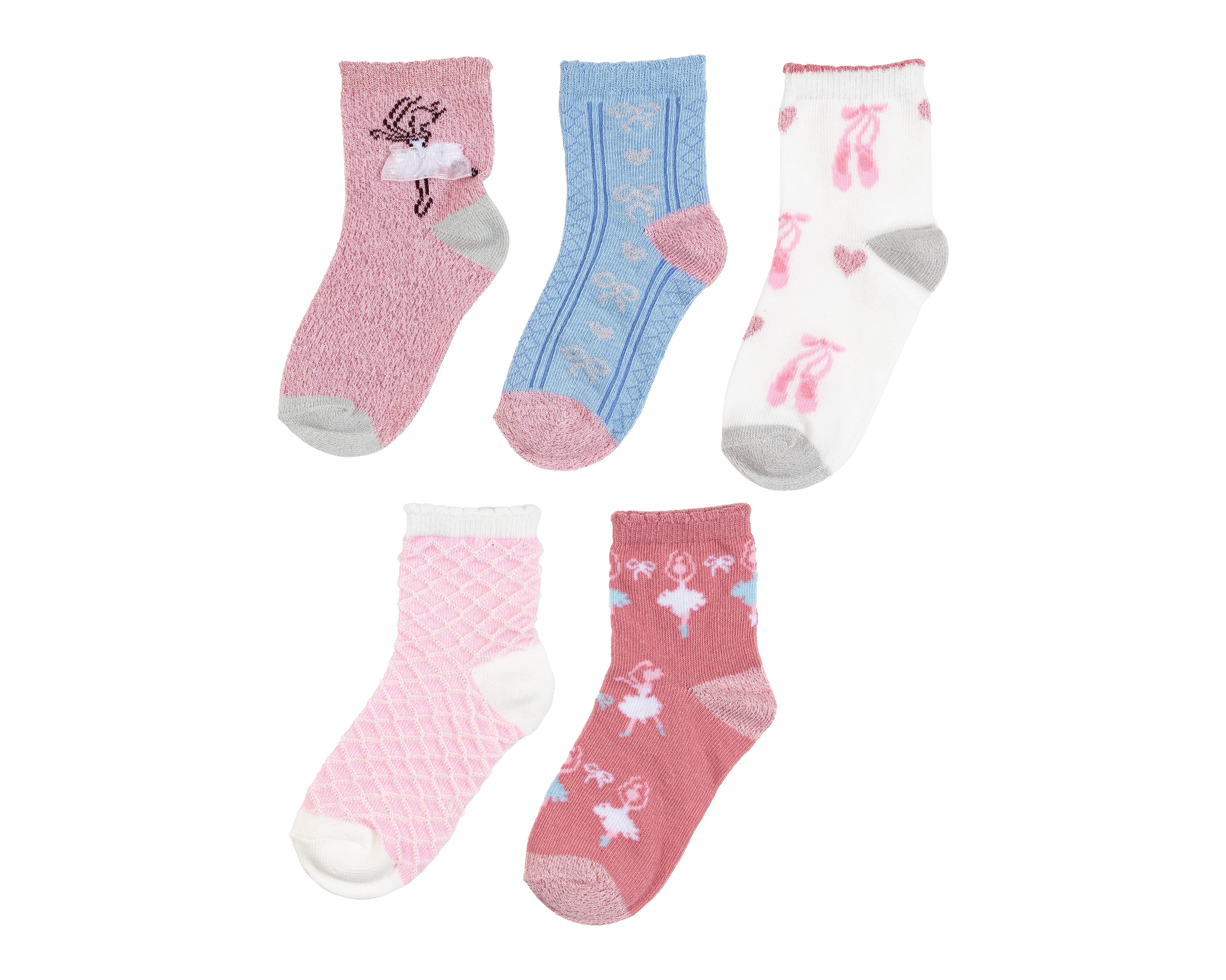 Foto 2 pulgar | Foto 1 | Calcetas para Bebé Niña Baby Colors 5 Pares