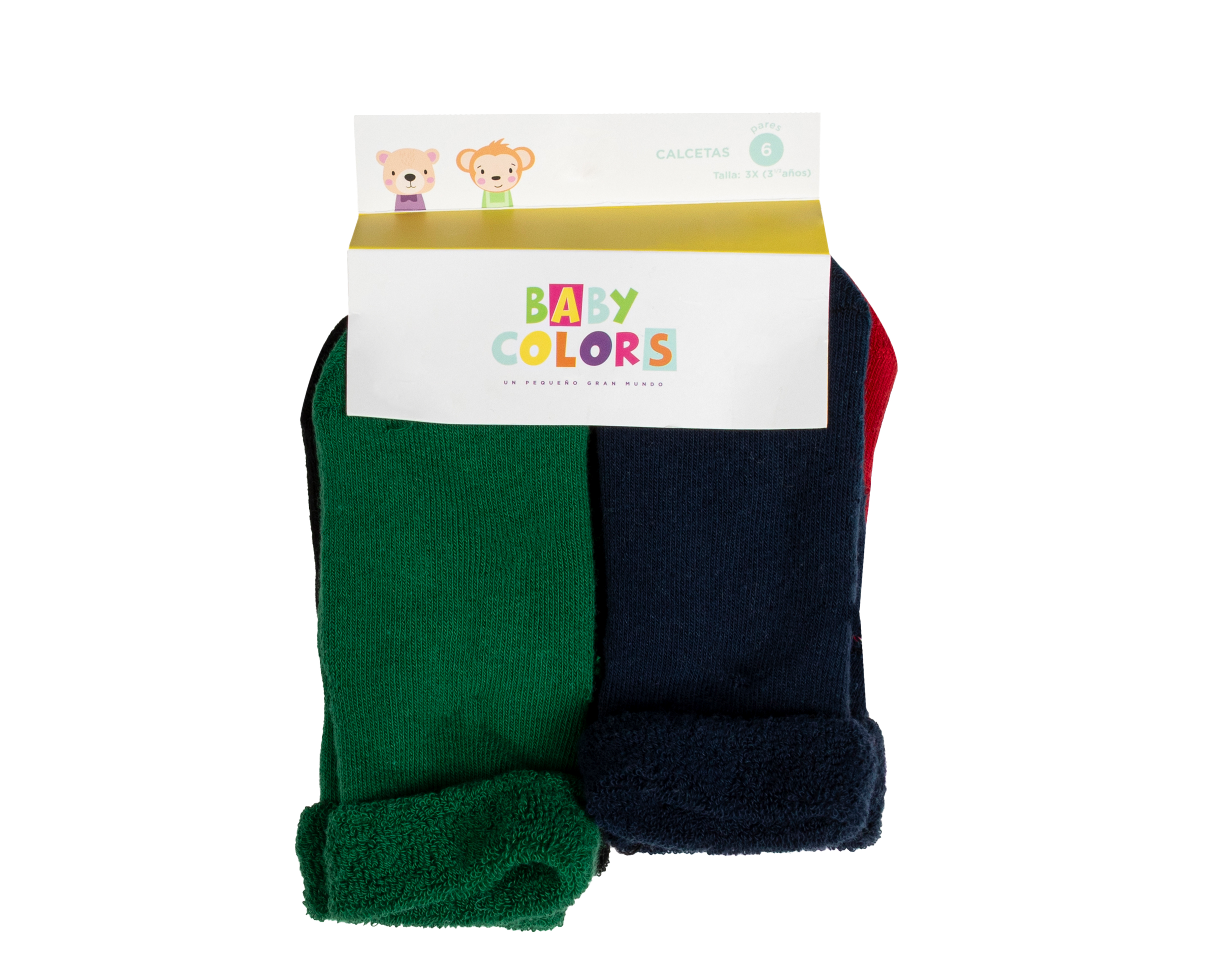Foto 4 pulgar | Foto 3 | Calcetas para Bebé Niño Baby Colors 6 Pares