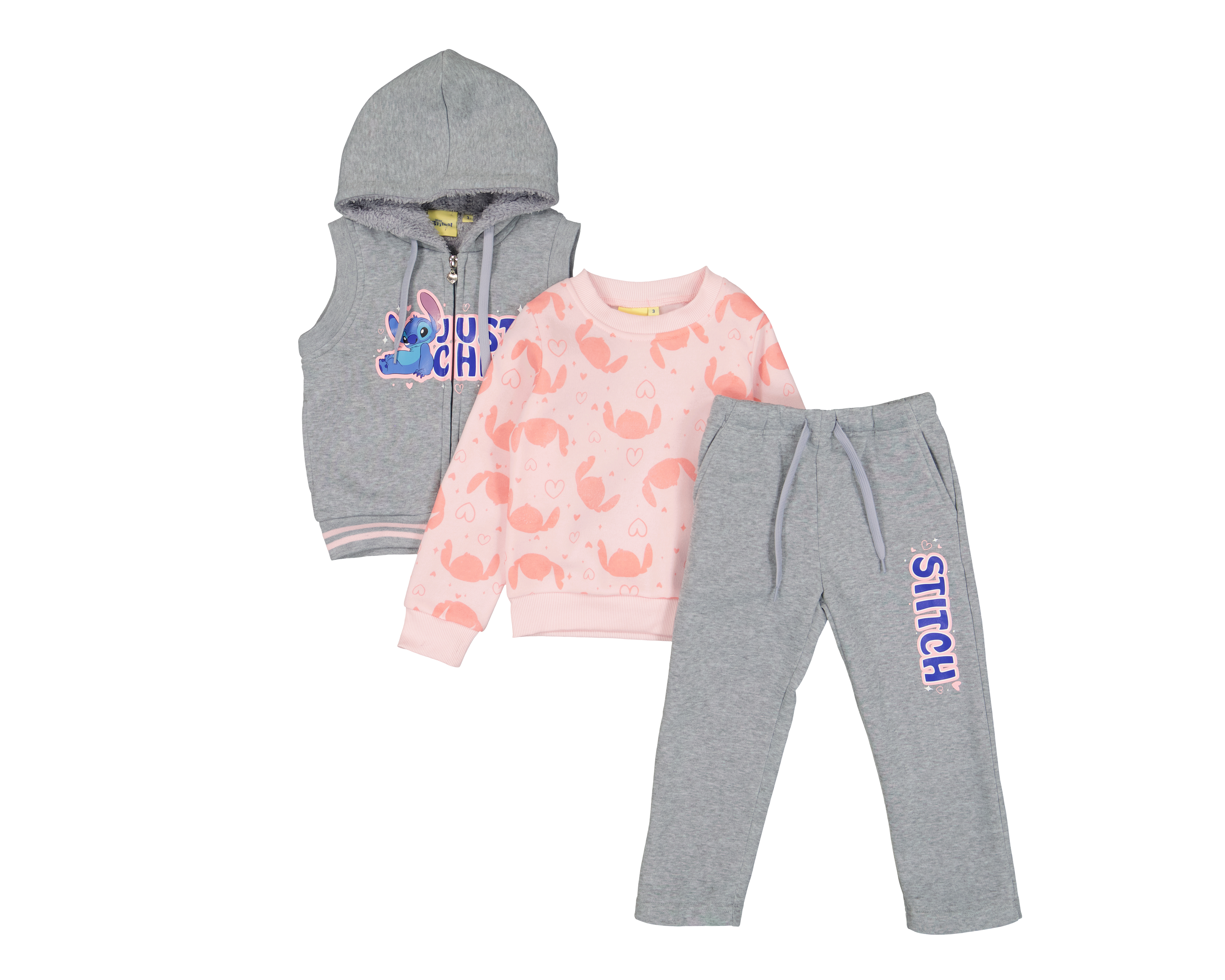 Foto 2 pulgar | Foto 1 | Conjunto para Bebé Niña Disney Lilo & Stitch 3 Piezas