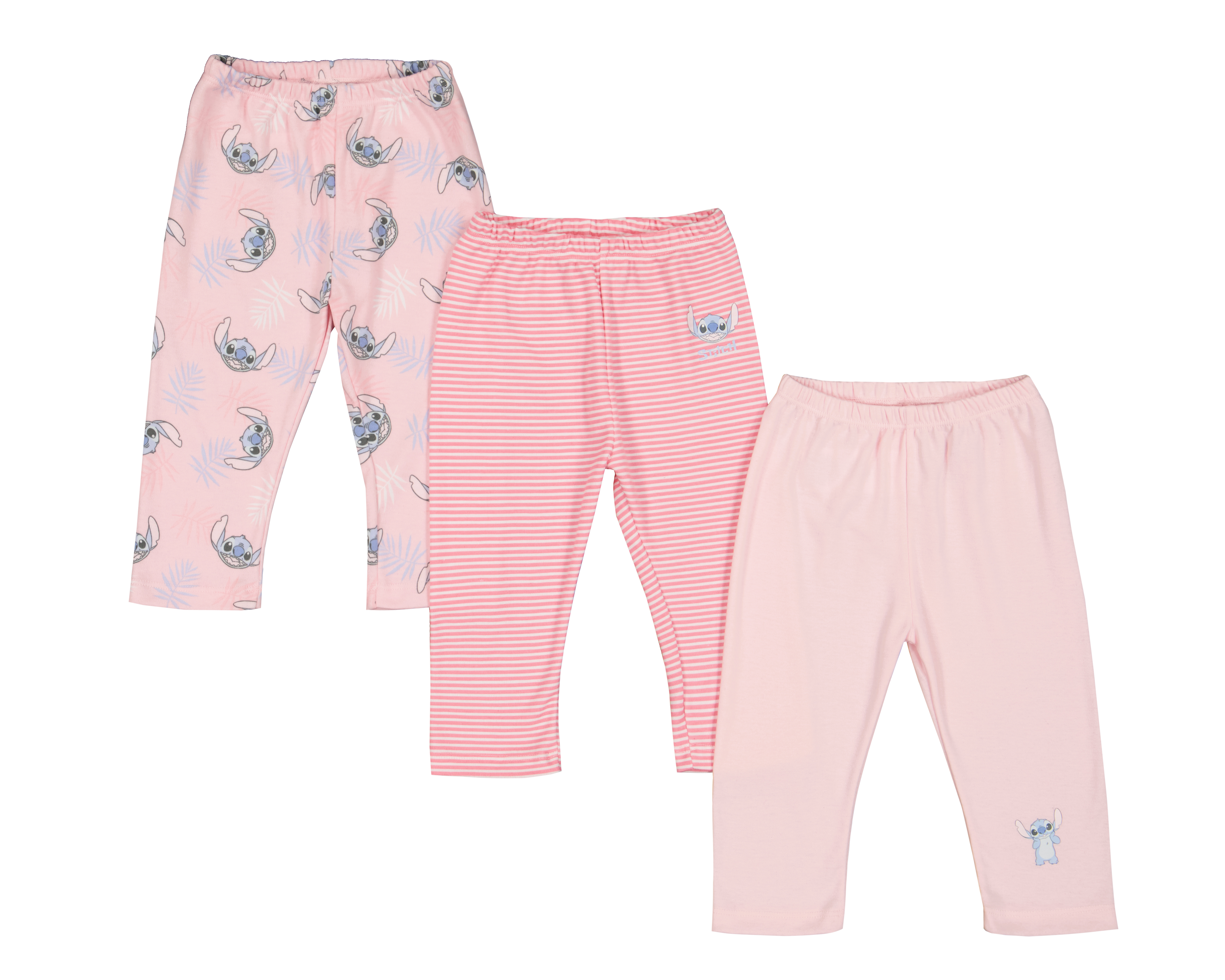 Foto 2 pulgar | Foto 1 | Pantalón para Bebé Niña Disney Baby Stitch 3 Piezas