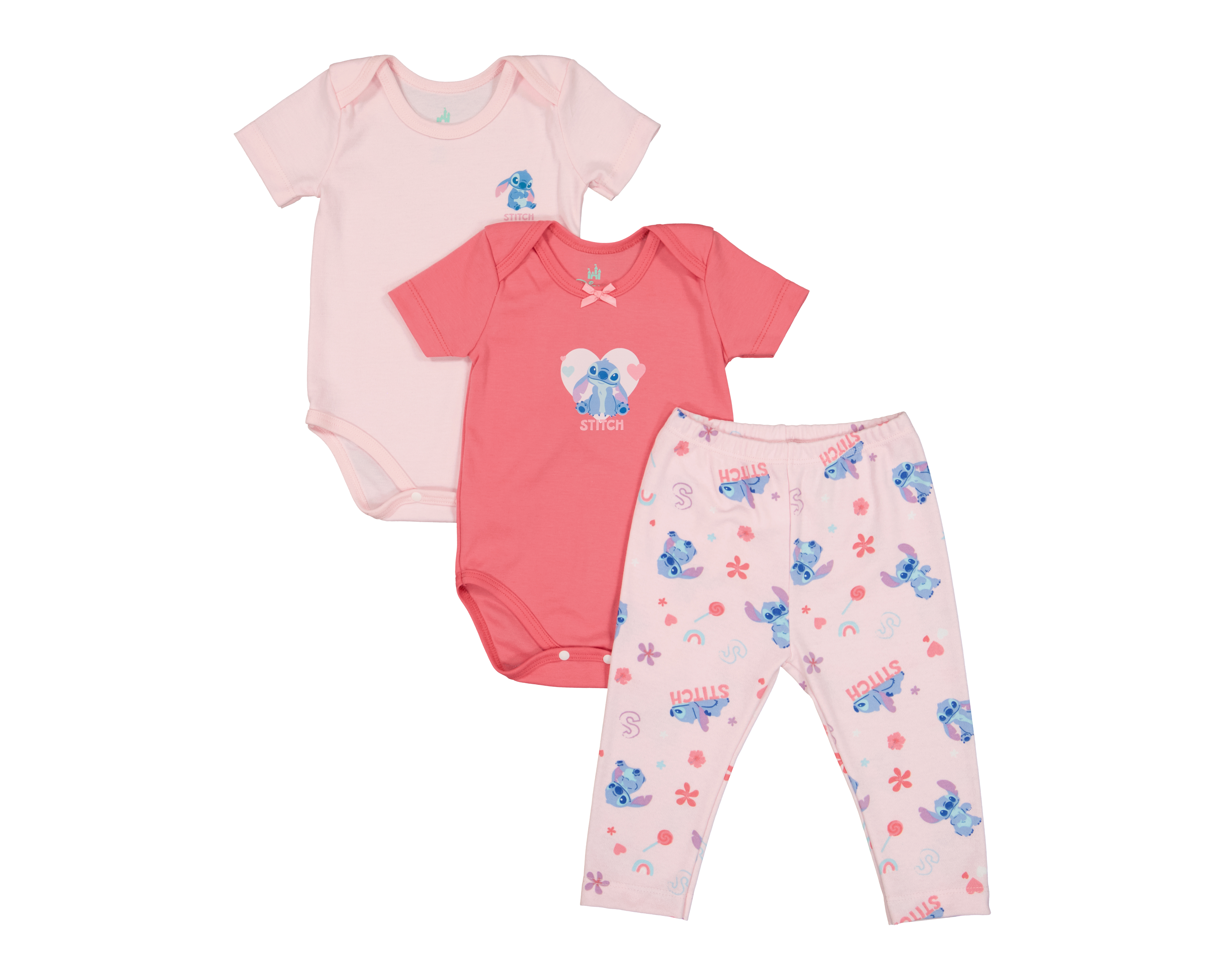 Foto 2 pulgar | Foto 1 | Pañalero para Bebé Niña Disney Baby Lilo & Stitch Rosa