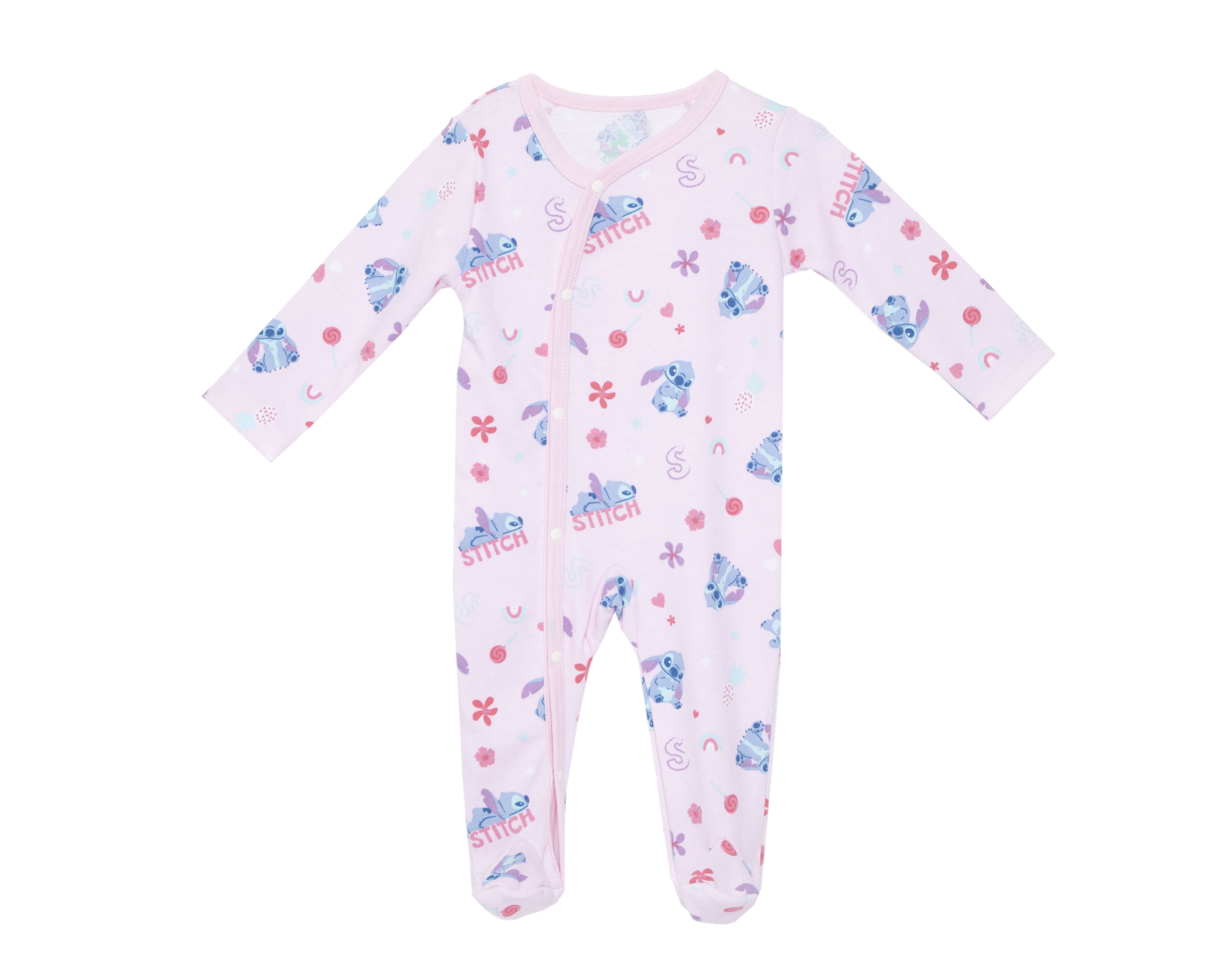 Foto 2 pulgar | Foto 1 | Mameluco para Bebé Niña Disney Lilo & Stitch Estampado