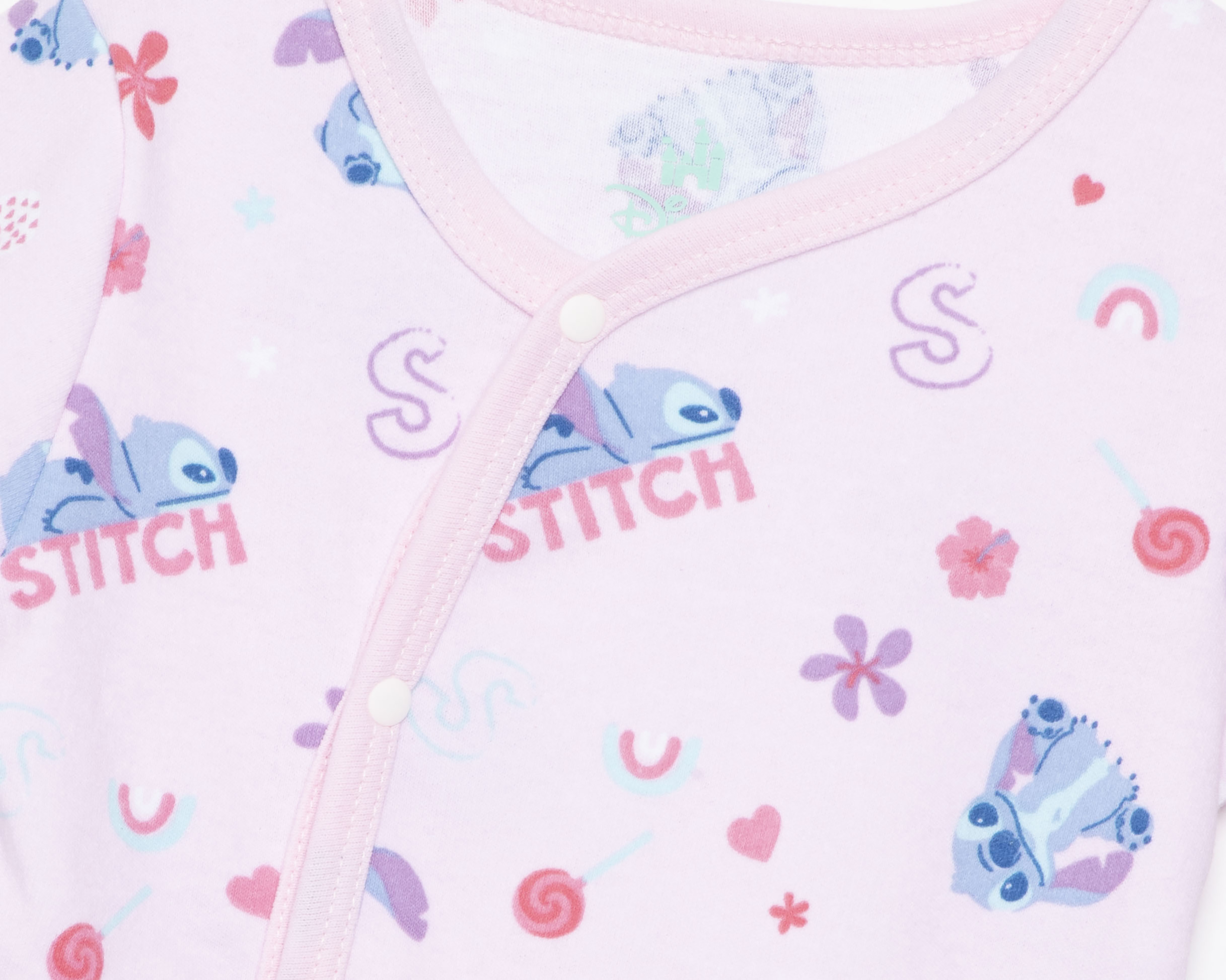 Foto 4 pulgar | Foto 3 | Mameluco para Bebé Niña Disney Lilo & Stitch Estampado