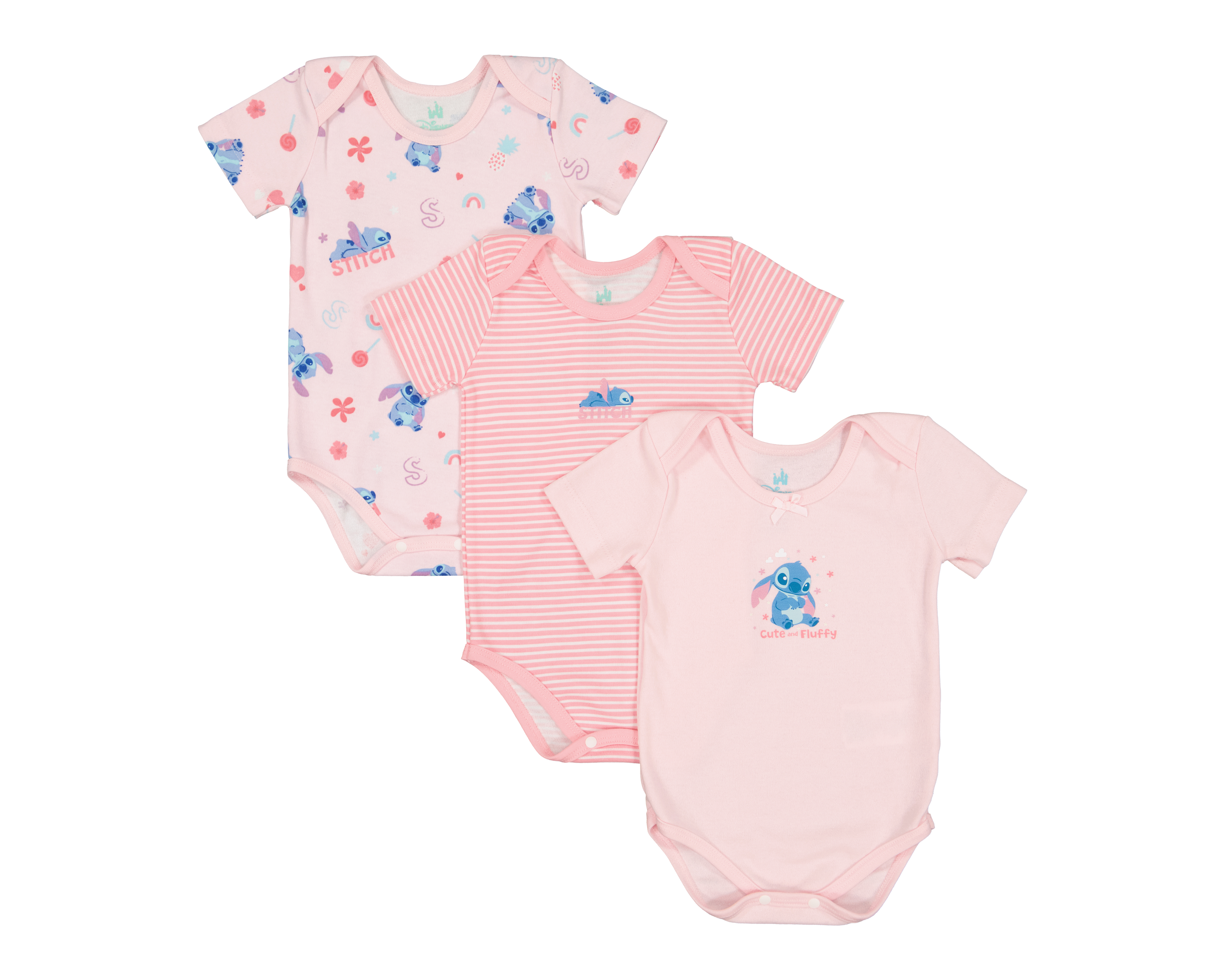 Foto 1 | Foto 1 | Pañalero para Bebé Niña Disney Baby Stitch 3 Piezas