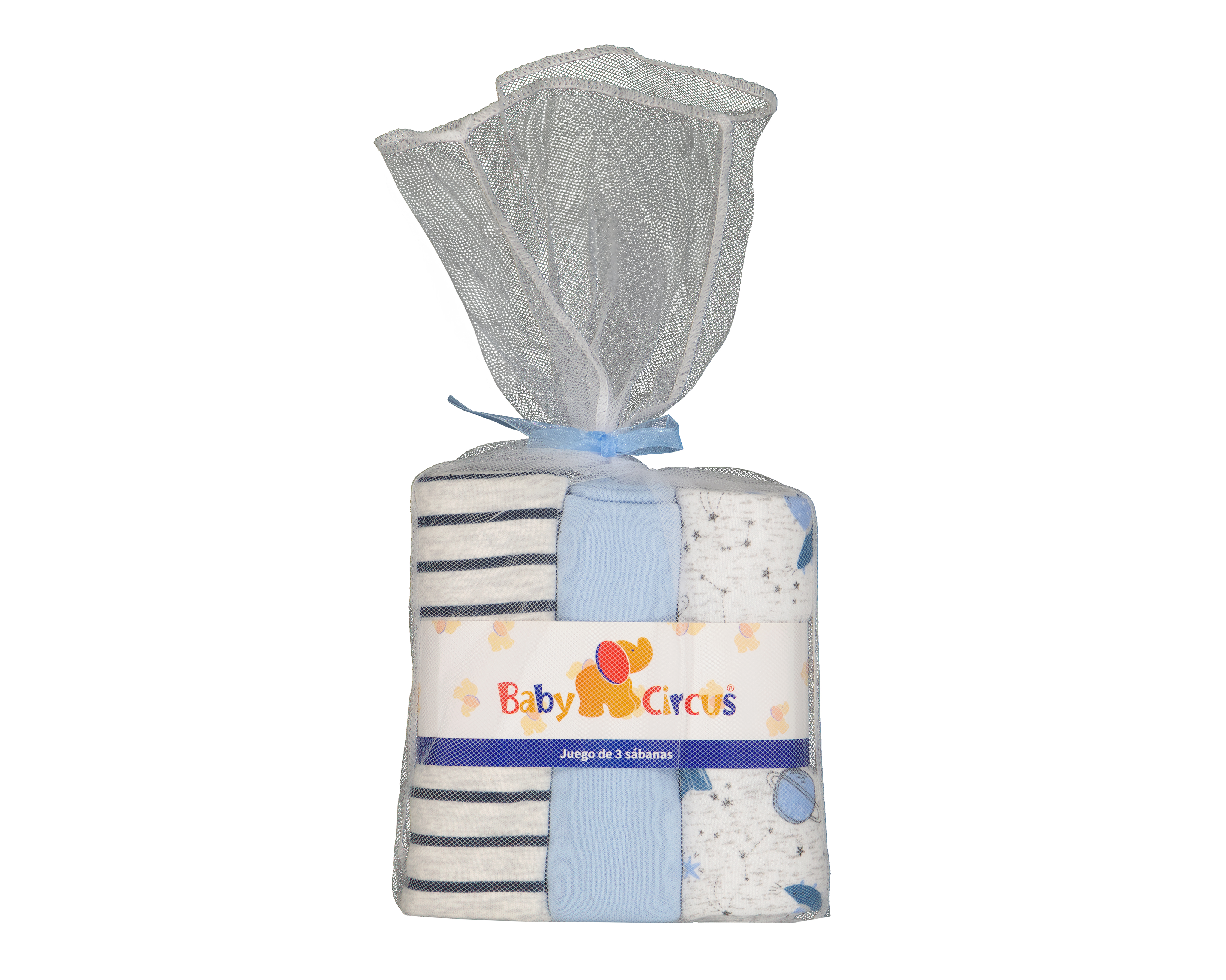 Foto 4 pulgar | Foto 3 | Sábana para Bebé Baby Circus Azul 3 Piezas