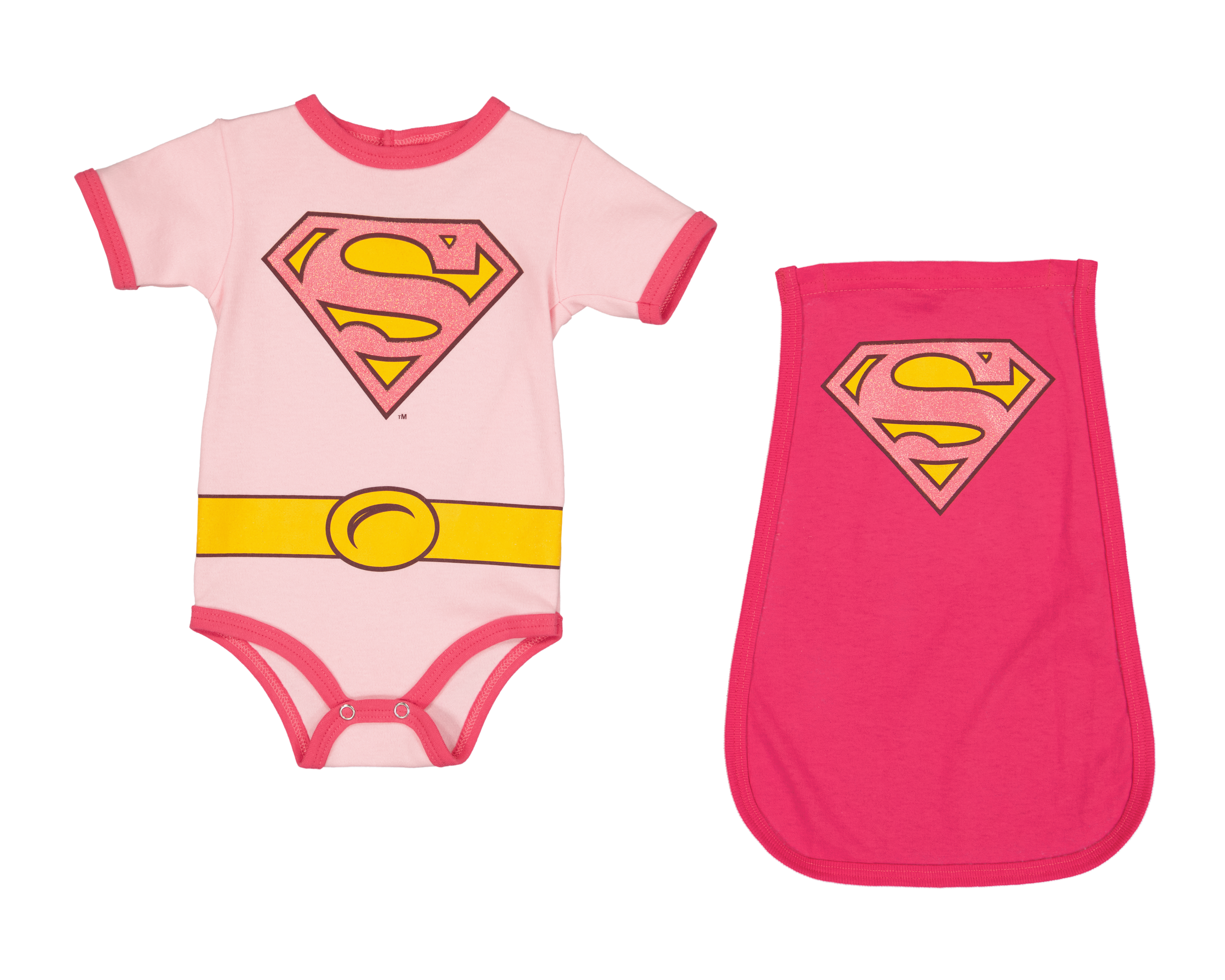 Foto 2 pulgar | Foto 1 | Pañalero para Bebé Niña Super Girl de Algodón Rosa