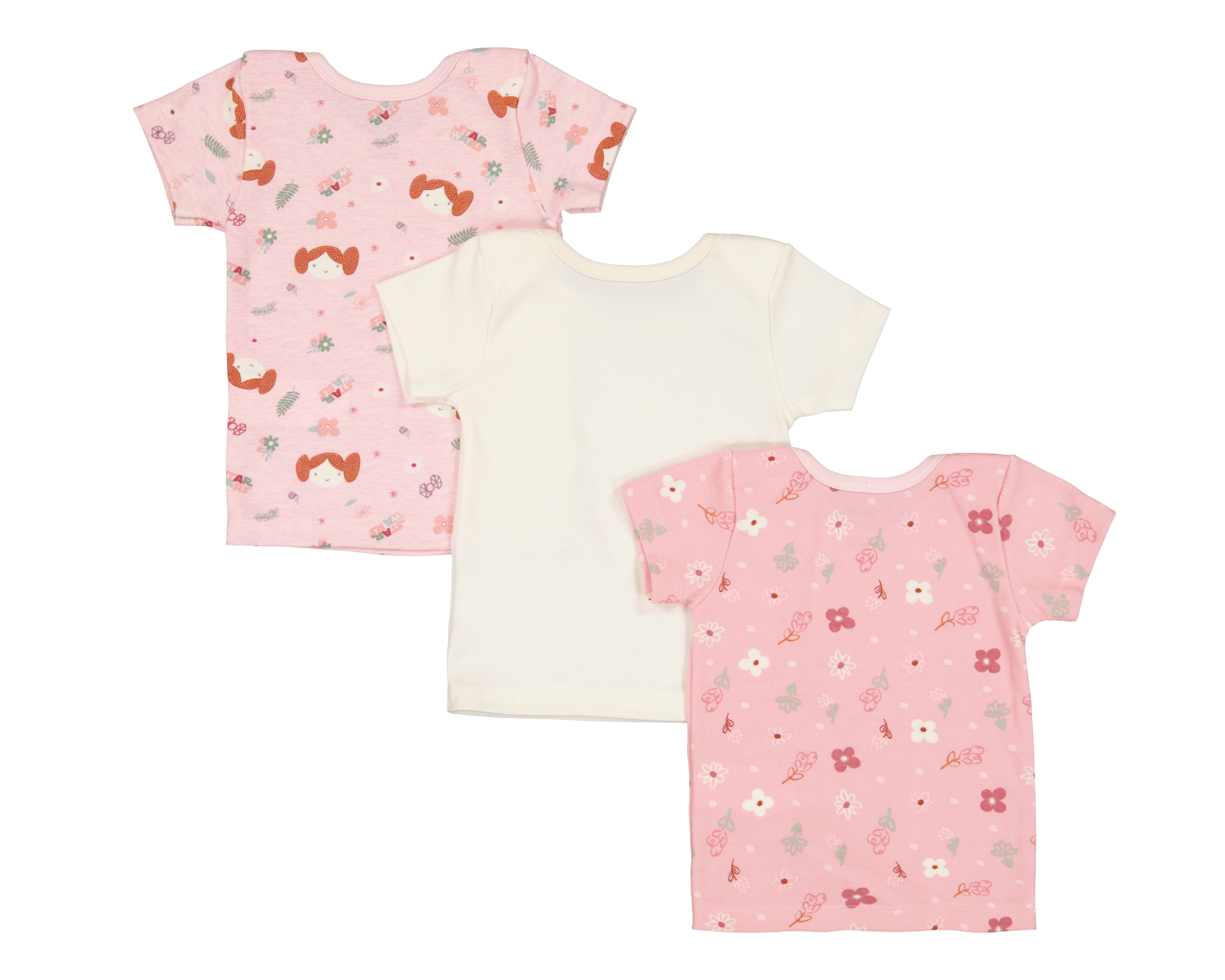 Foto 3 pulgar | Foto 2 | Camiseta para Bebé Niña Disney Baby Star Wars con Estampado 3 Piezas