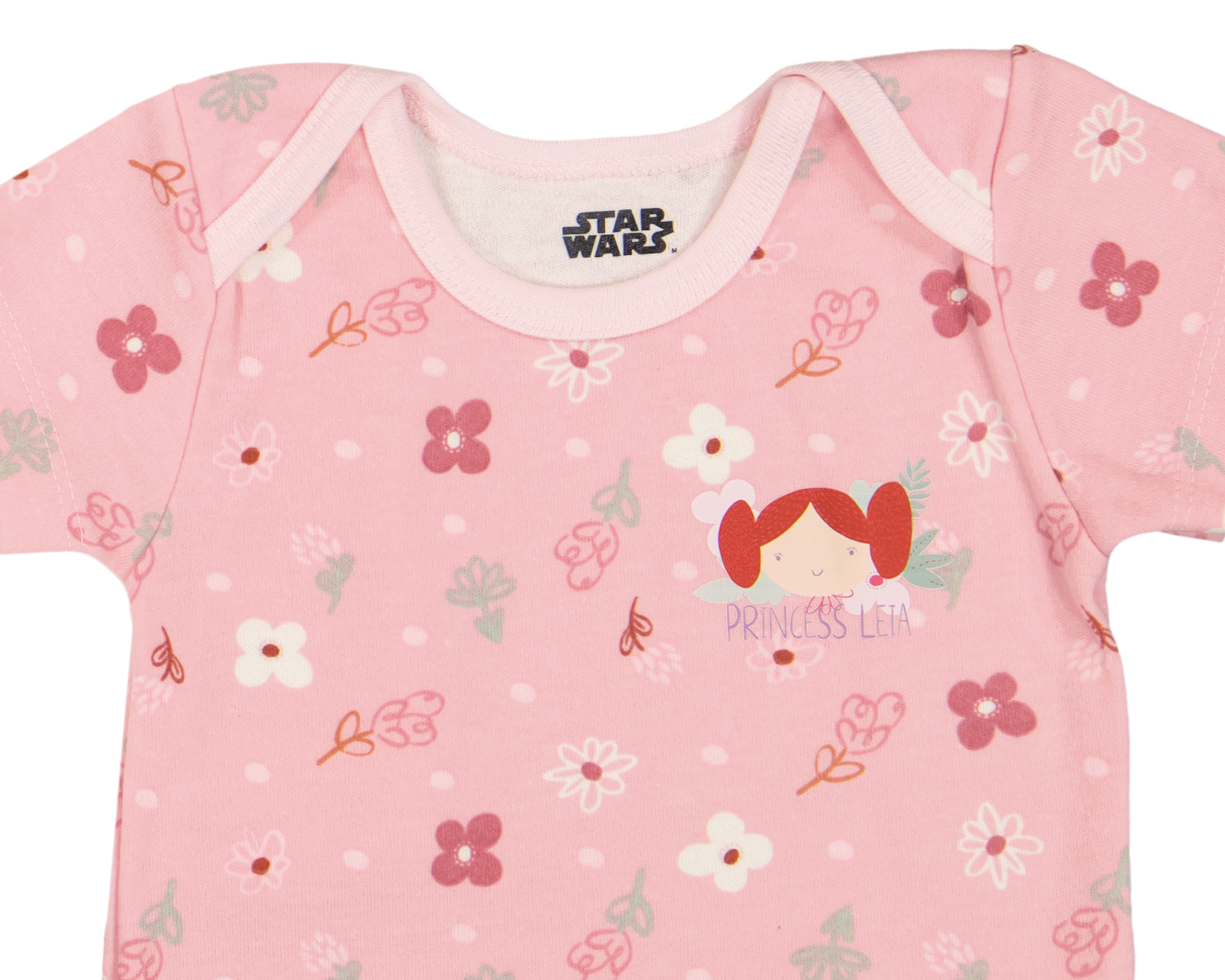 Foto 4 pulgar | Foto 3 | Camiseta para Bebé Niña Disney Baby Star Wars con Estampado 3 Piezas