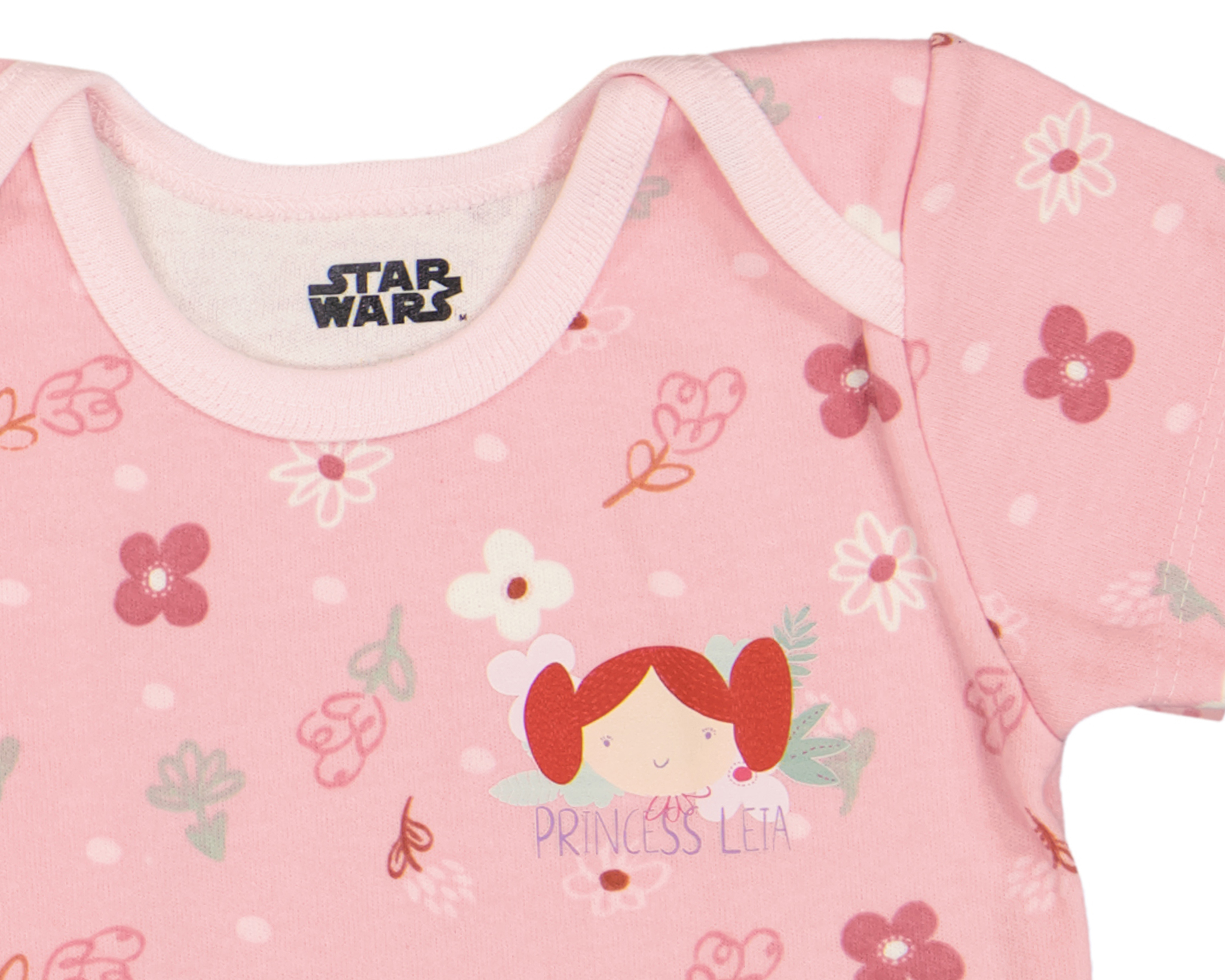 Foto 5 pulgar | Foto 4 | Camiseta para Bebé Niña Disney Baby Star Wars con Estampado 3 Piezas