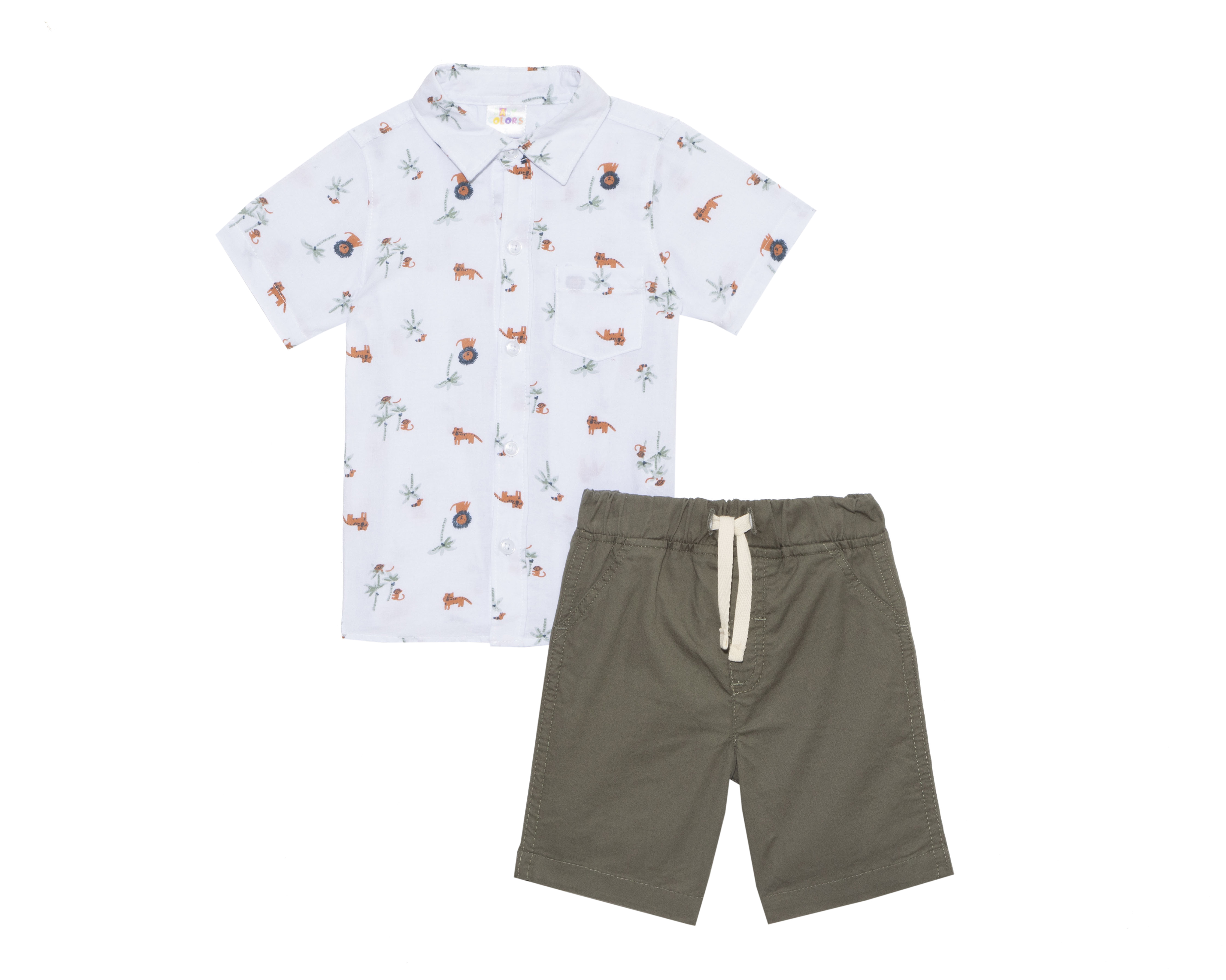 Foto 2 pulgar | Foto 1 | Short y Camisa de Algodón para Bebé Niño Baby Colors