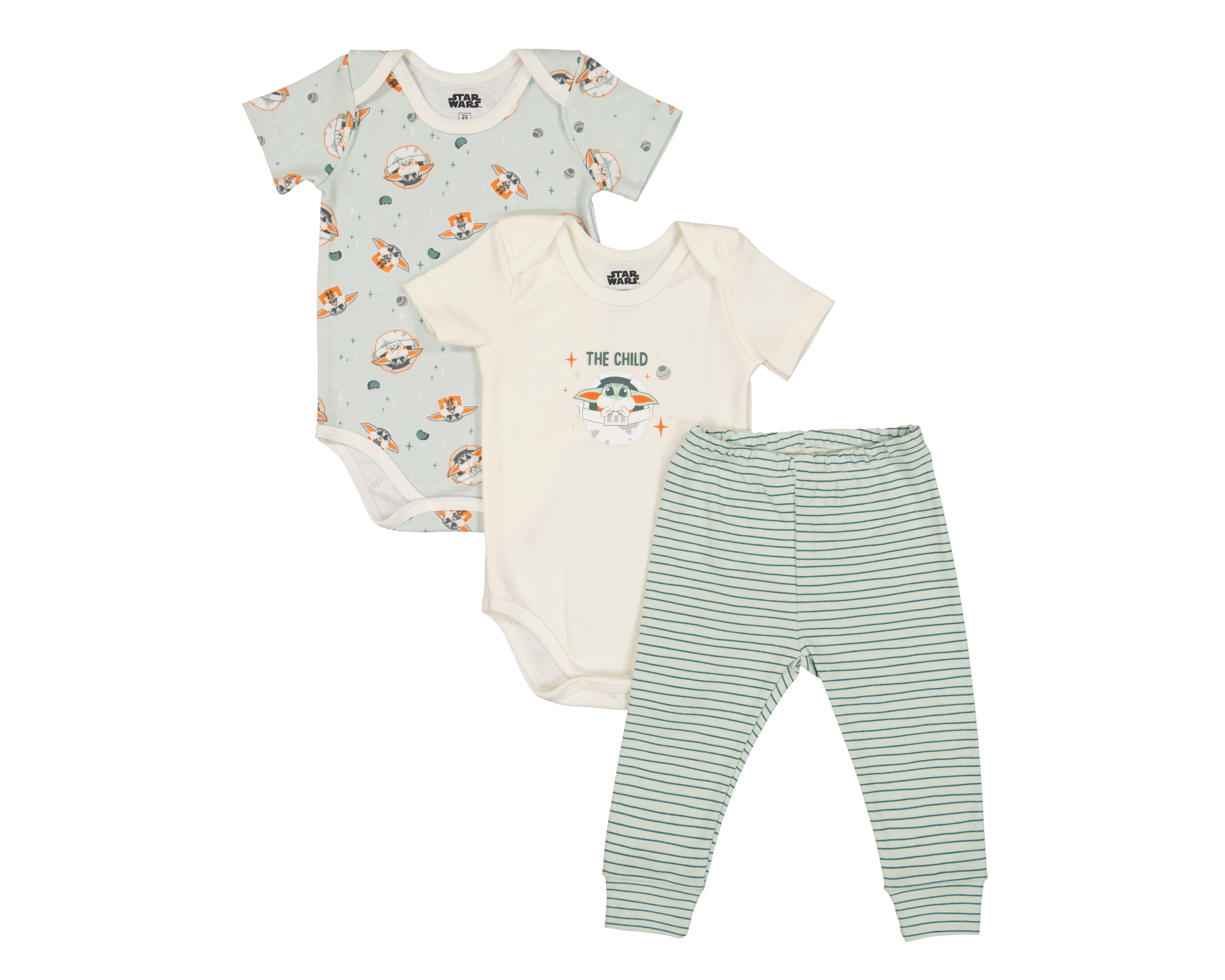 Foto 1 | Foto 1 | Pañaleros para Bebé Niño Disney Baby Grogu 3 Piezas