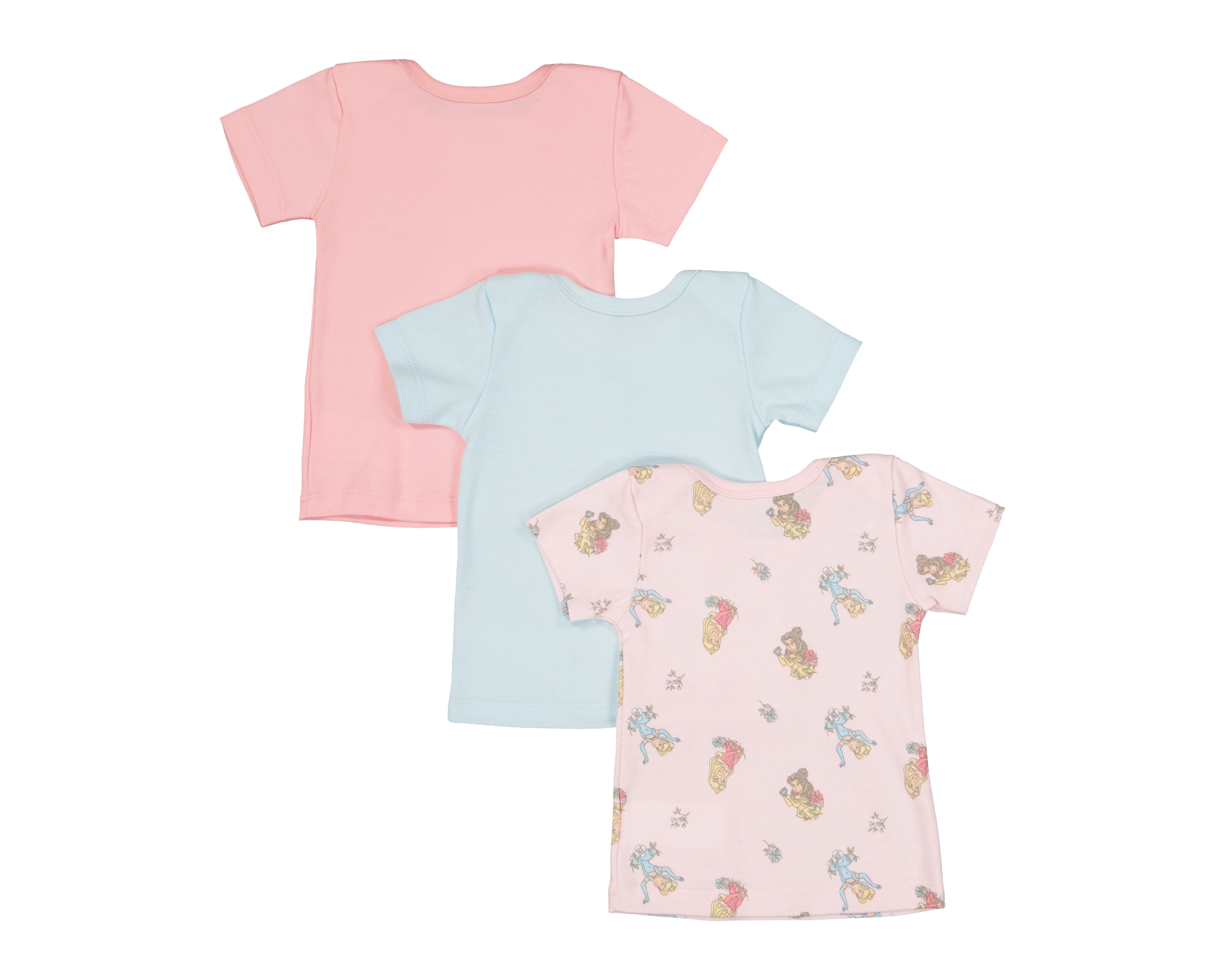 Foto 3 pulgar | Foto 2 | Camiseta para Bebé Niña Disney Baby Multicolor 3 Piezas