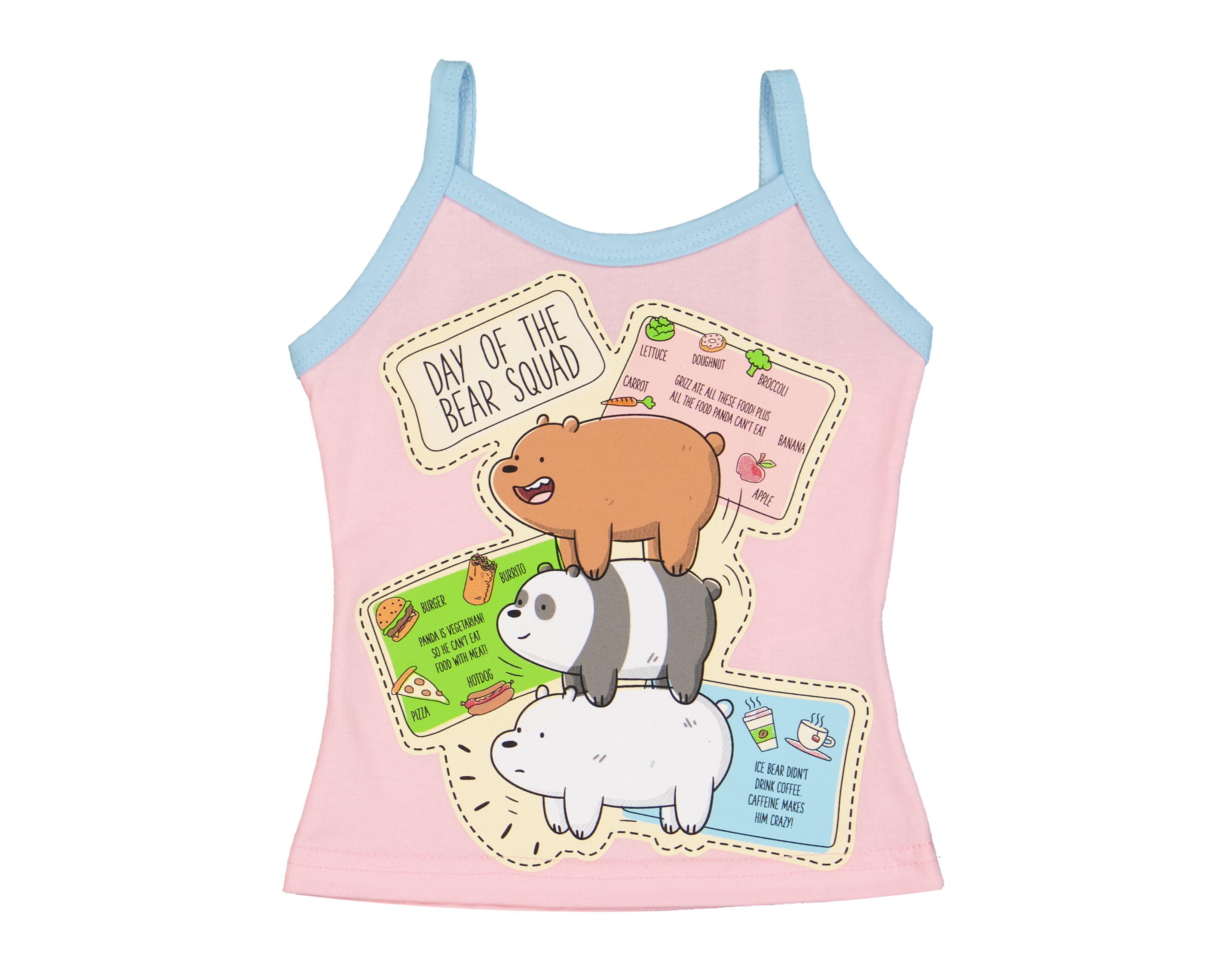 Foto 4 pulgar | Foto 3 | Playera Interior We Bare Bears para Niña 2 Piezas