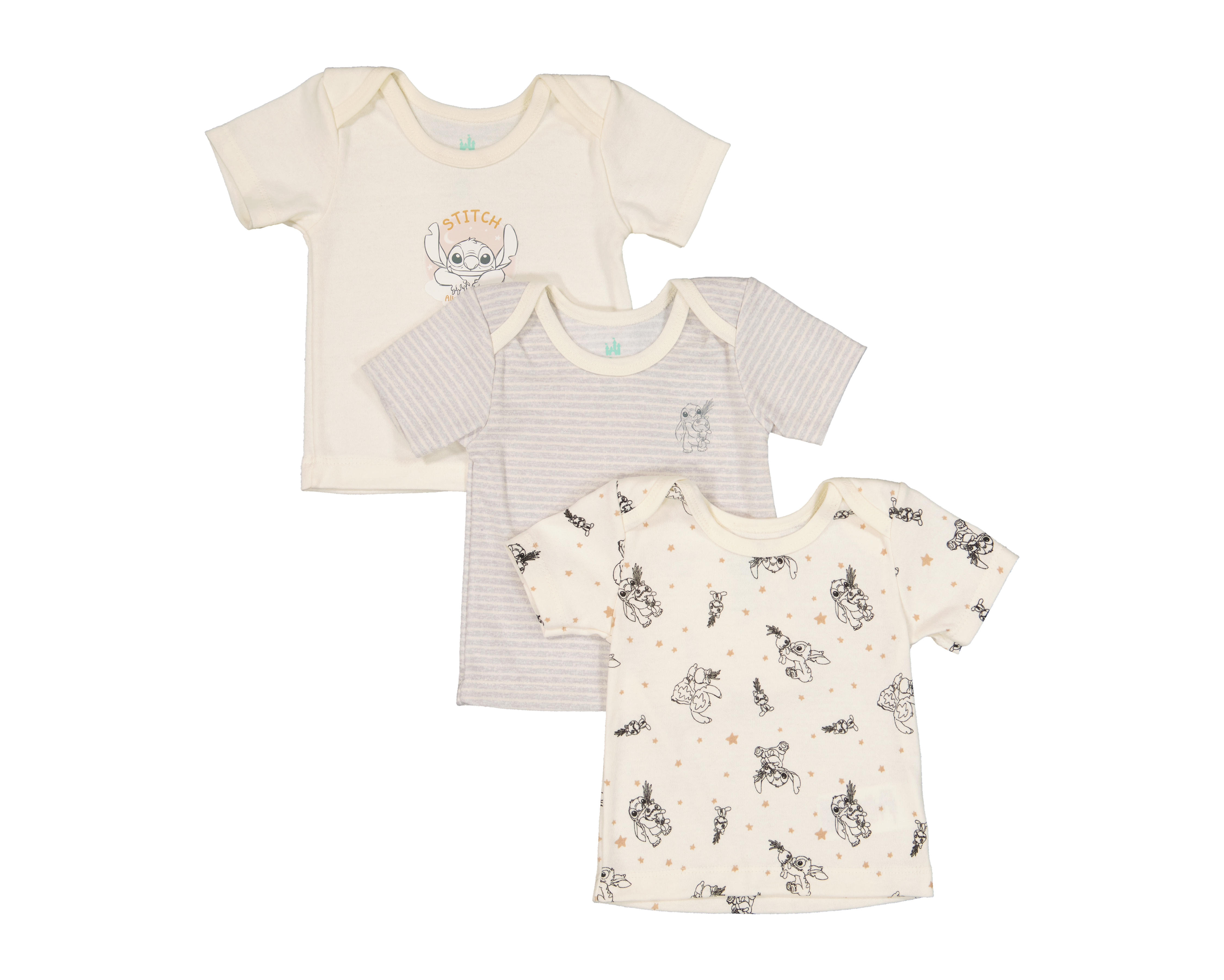 Foto 2 pulgar | Foto 1 | Camiseta para Bebé Disney Baby Multicolor 3 Piezas