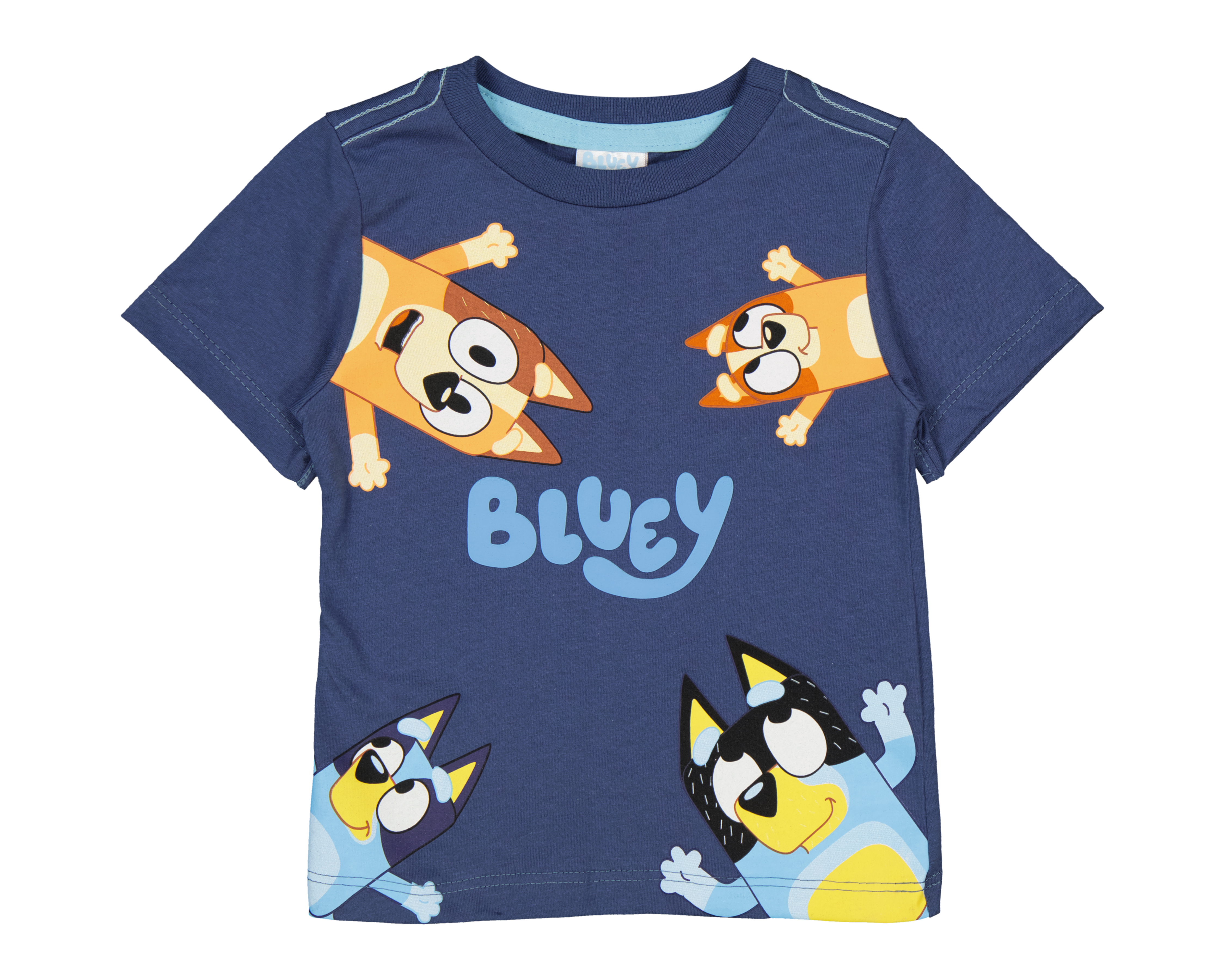 Foto 1 | Foto 1 | Playera para Bebé Niño Bluey de Algodón Azul Marino
