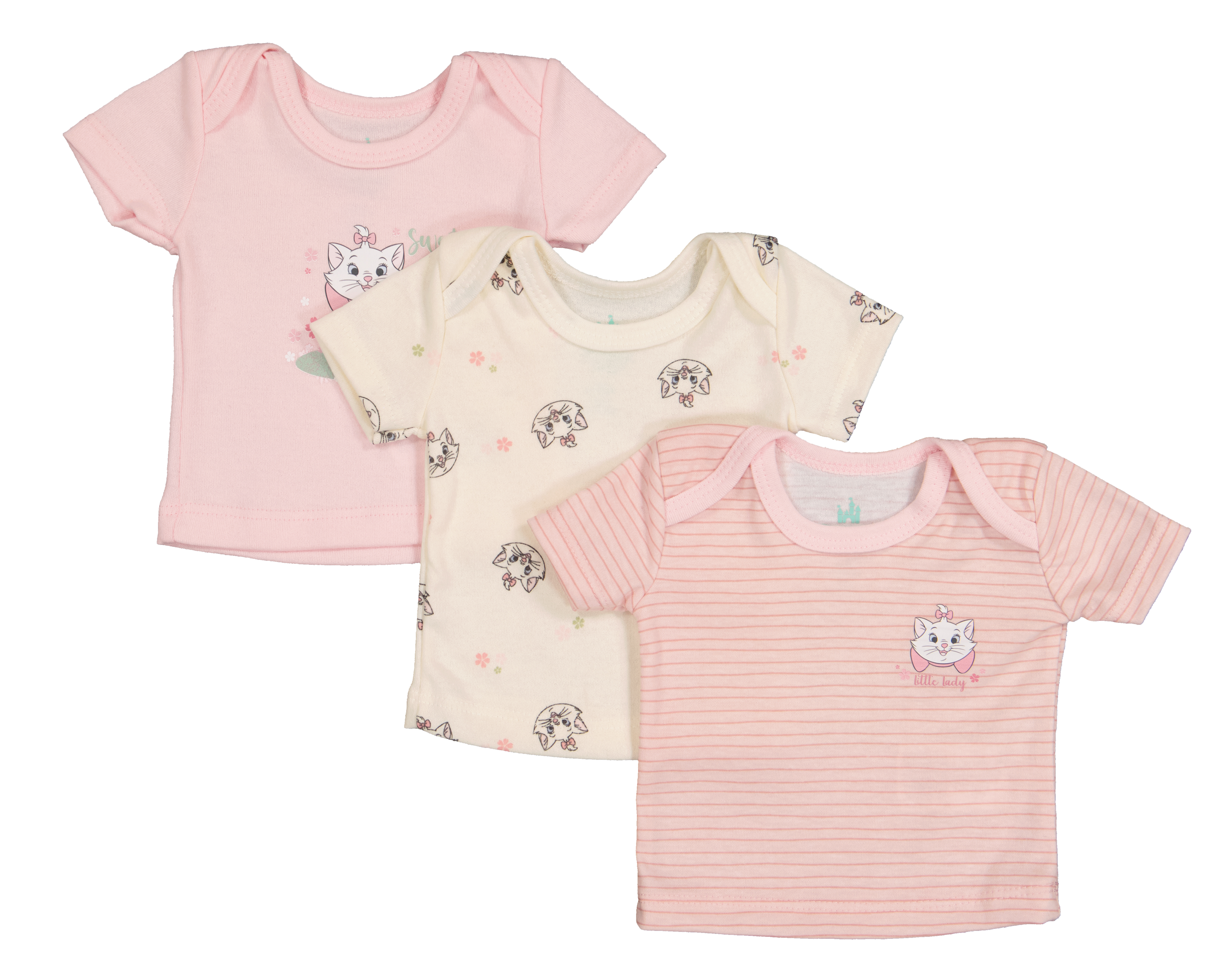 Foto 2 pulgar | Foto 1 | Camiseta Marie Disney Baby para Bebé Niña 3 Piezas