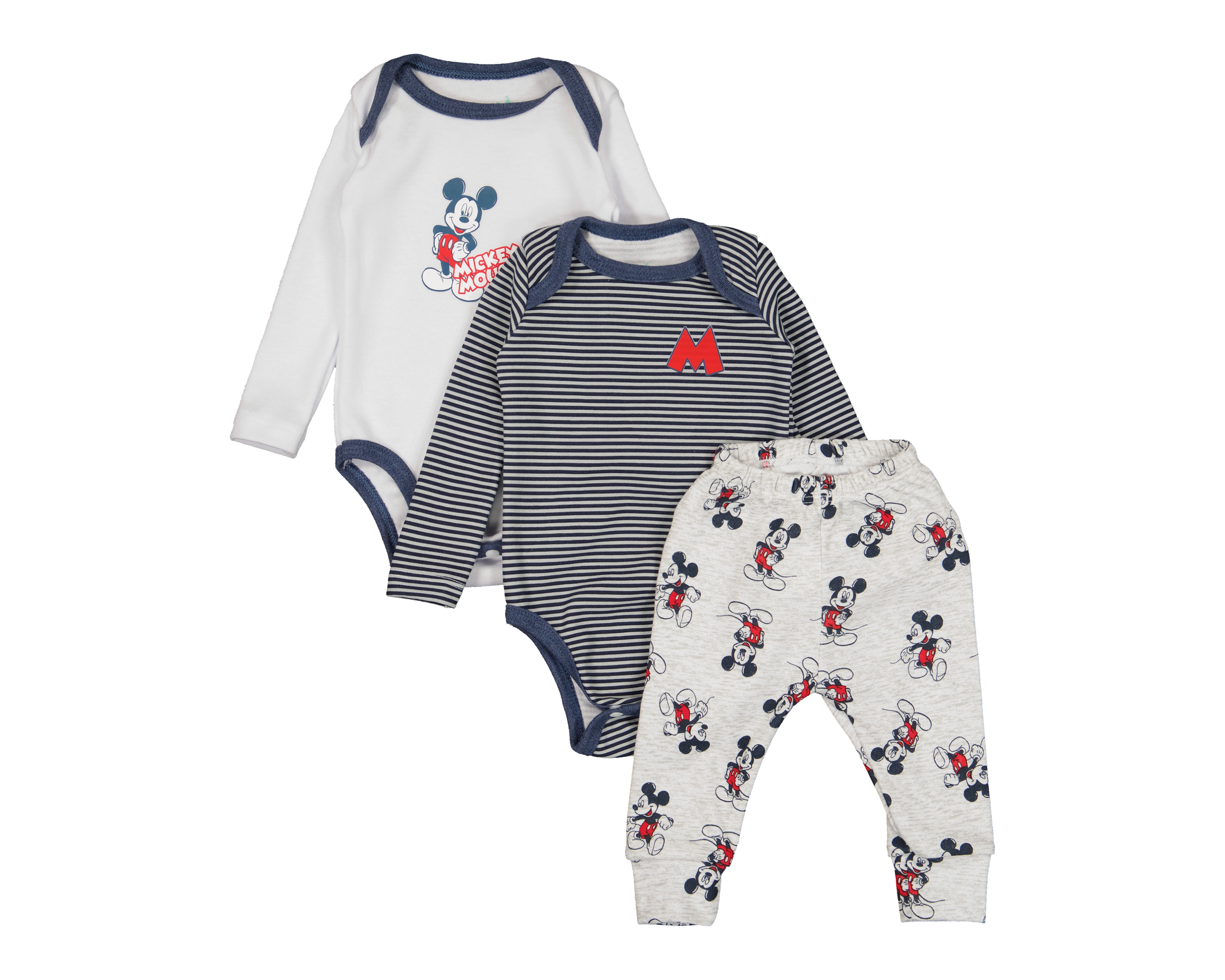 Foto 2 pulgar | Foto 1 | Conjunto para Bebé Niño Disney Mickey Mouse 3 Piezas