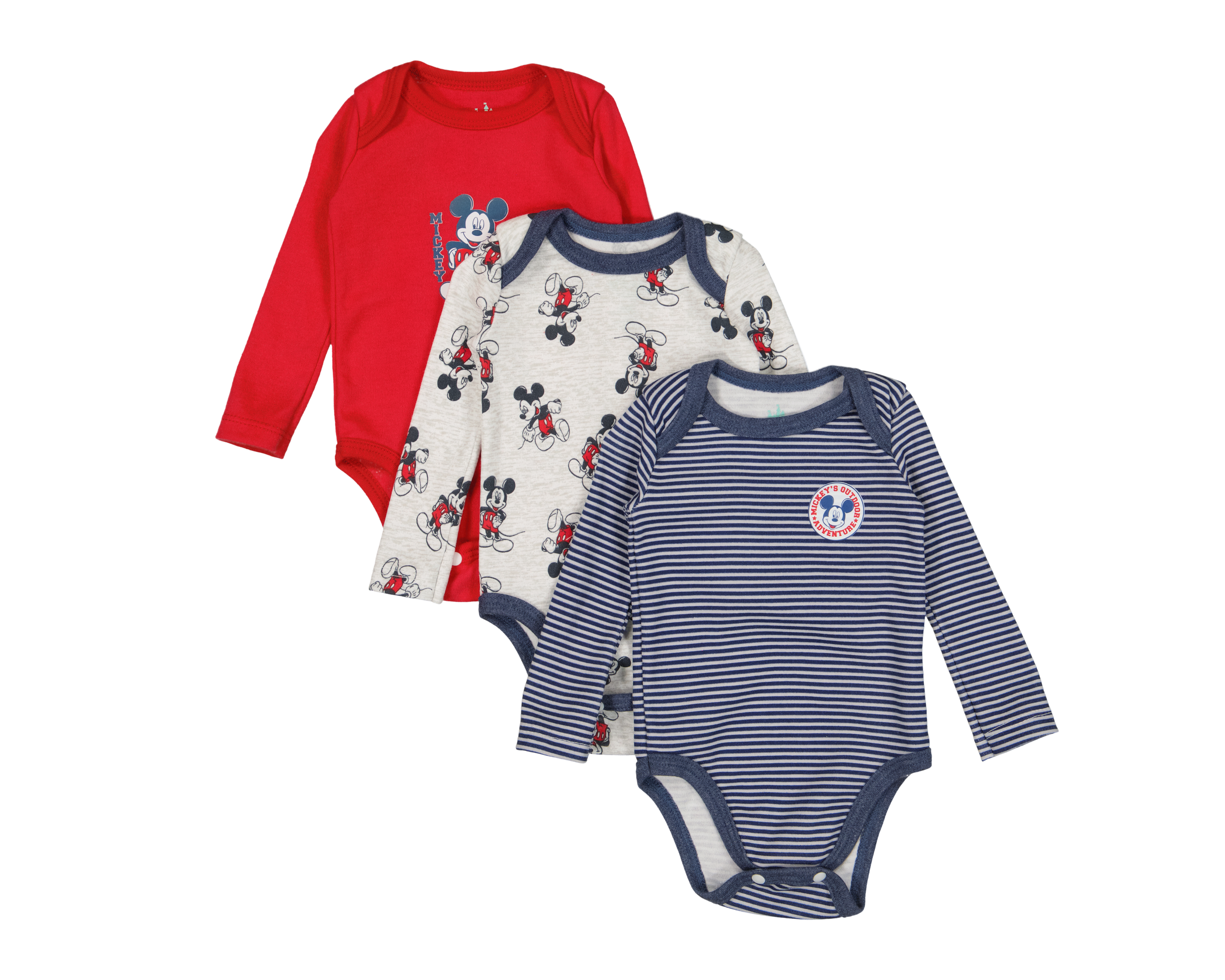 Foto 2 pulgar | Foto 1 | Pañalero para Bebé Niño Disney Mickey Mouse Manga Larga 3 Piezas