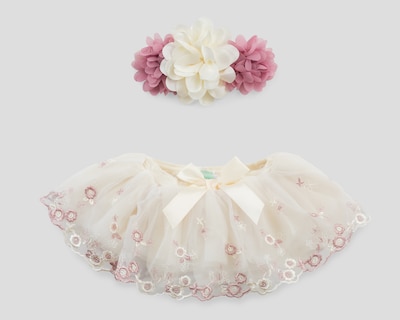 Foto 1 | Foto 1 | Tutú para Bebé Niña Baby Colors con Tiara de Flores