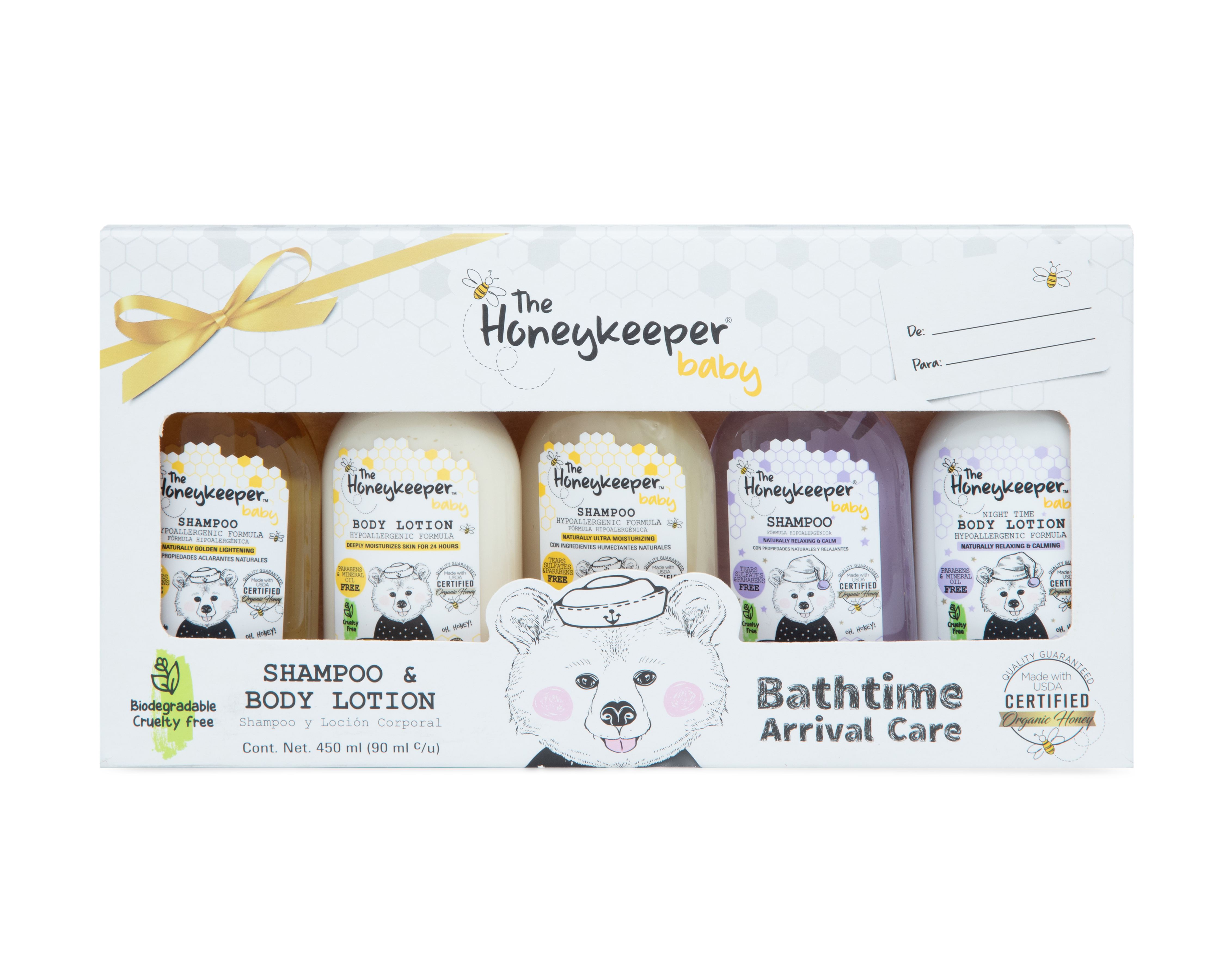 Shampoo y Body Lotion Honey Keeper 90 ml 5 Piezas