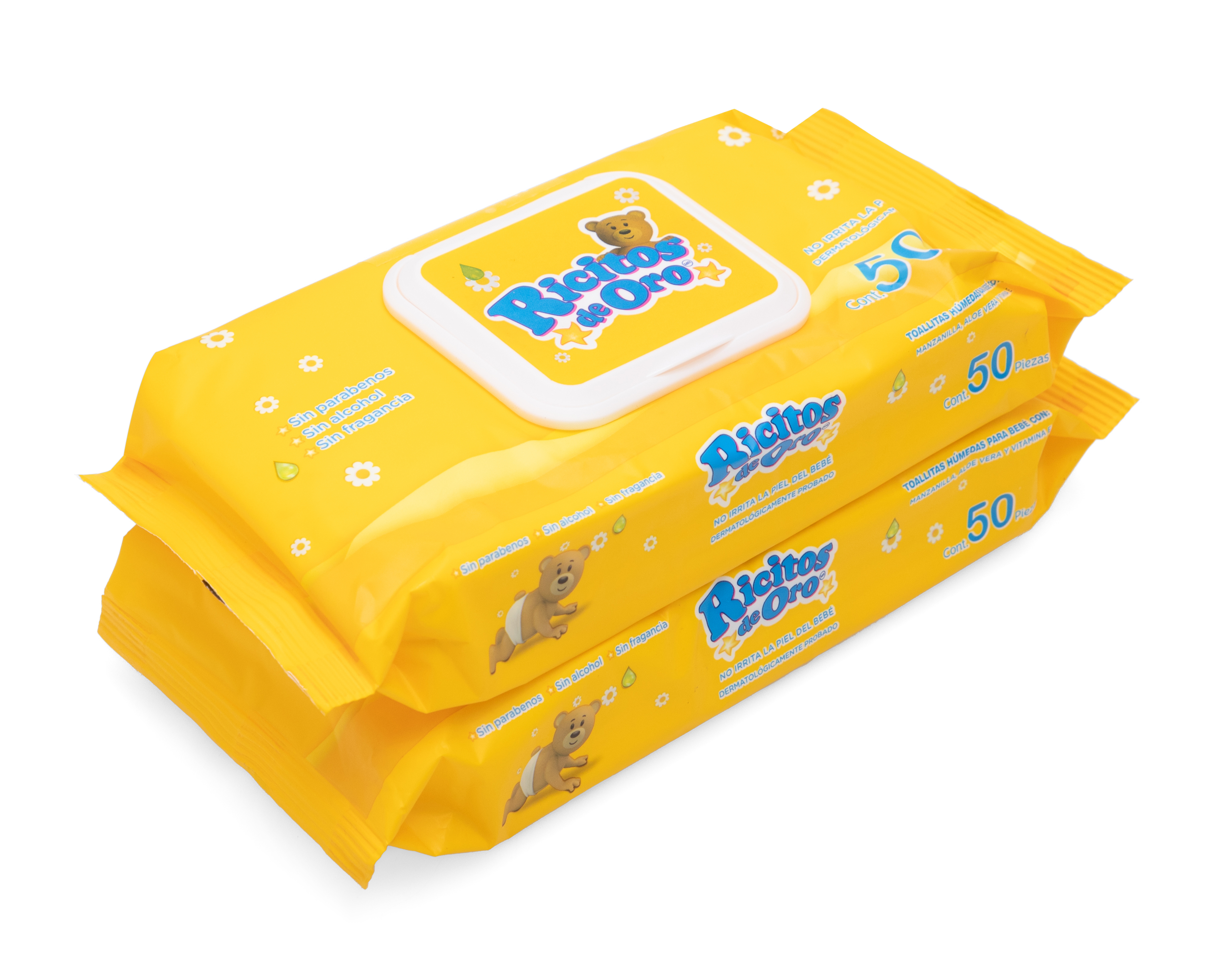Foto 1 | Foto 1 | Toallitas para Bebé Ricitos de Oro 2 Paquetes con 50 Piezas c/u