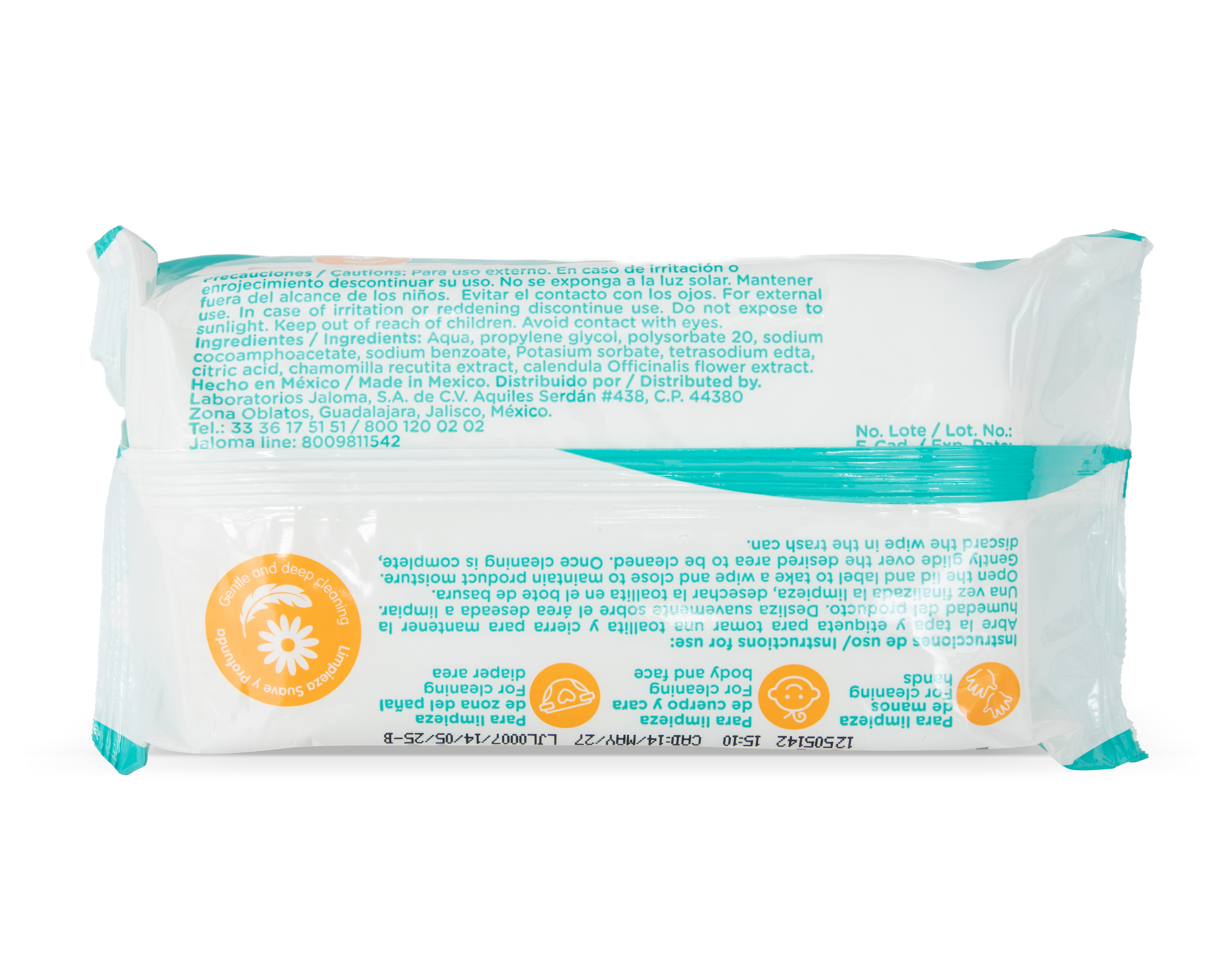 Foto 2 | Foto 2 | Toallitas para Bebé Jaloma con Extracto de Manzanilla y Caléndula 80 Piezas
